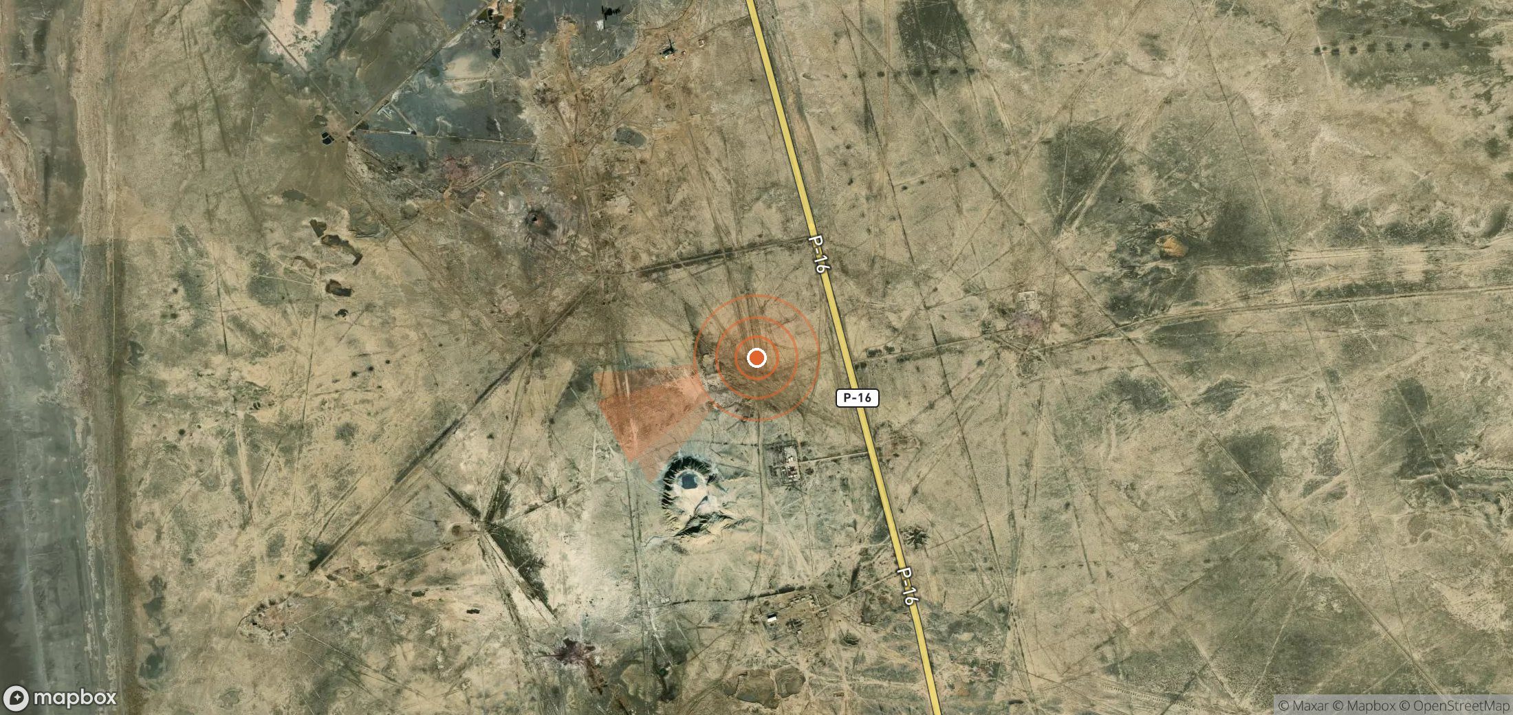 Mapa satelital de plumas de metano en Turkmenistán