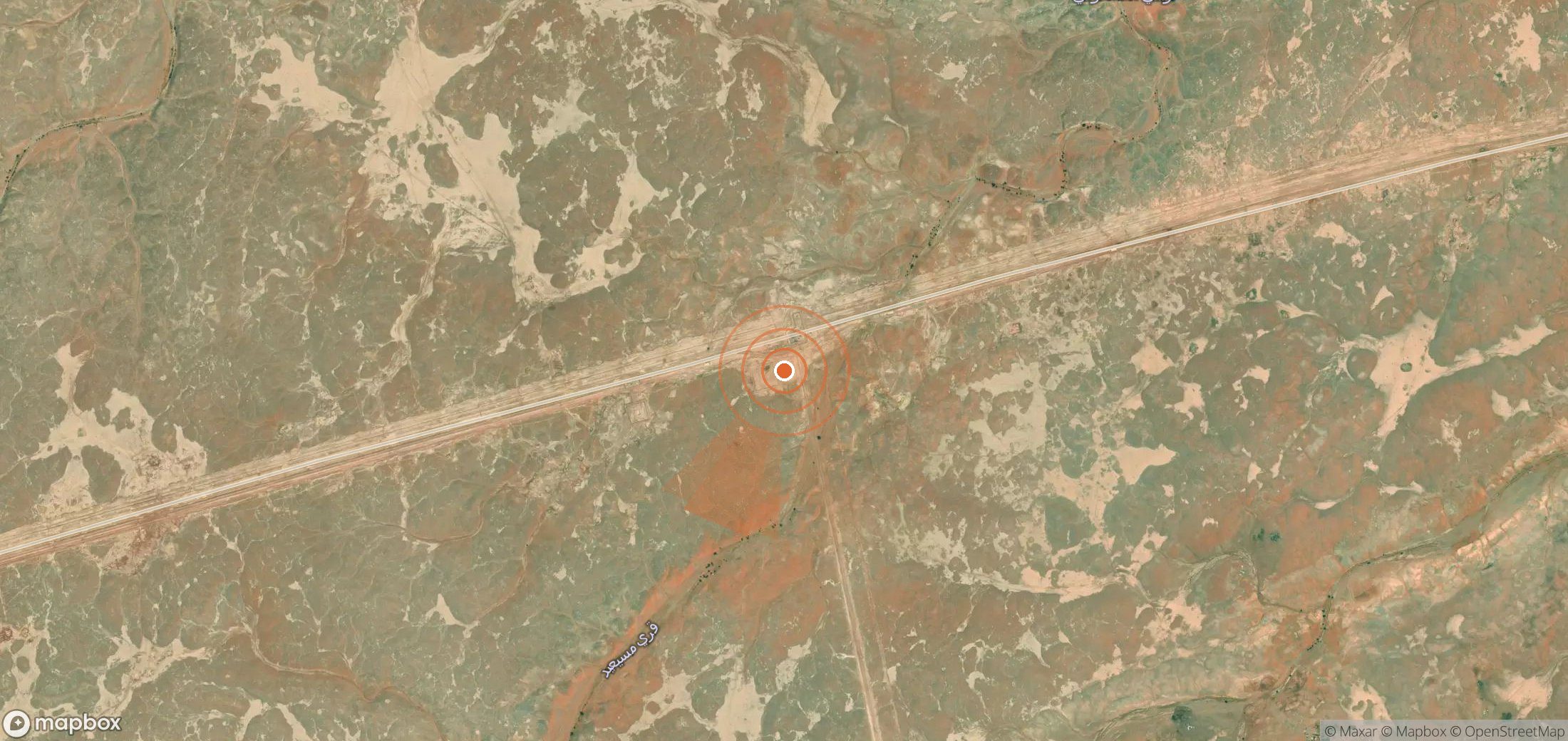 Mapa satelital de plumas de metano en Arabia Saudí
