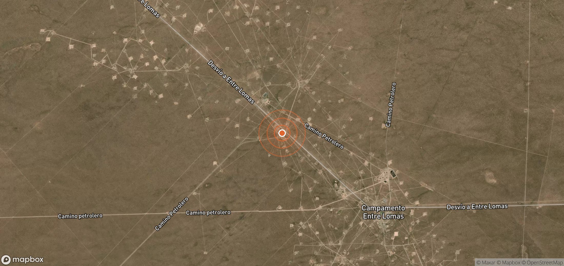 Satellite map of methane plume locations in ARG_S_005