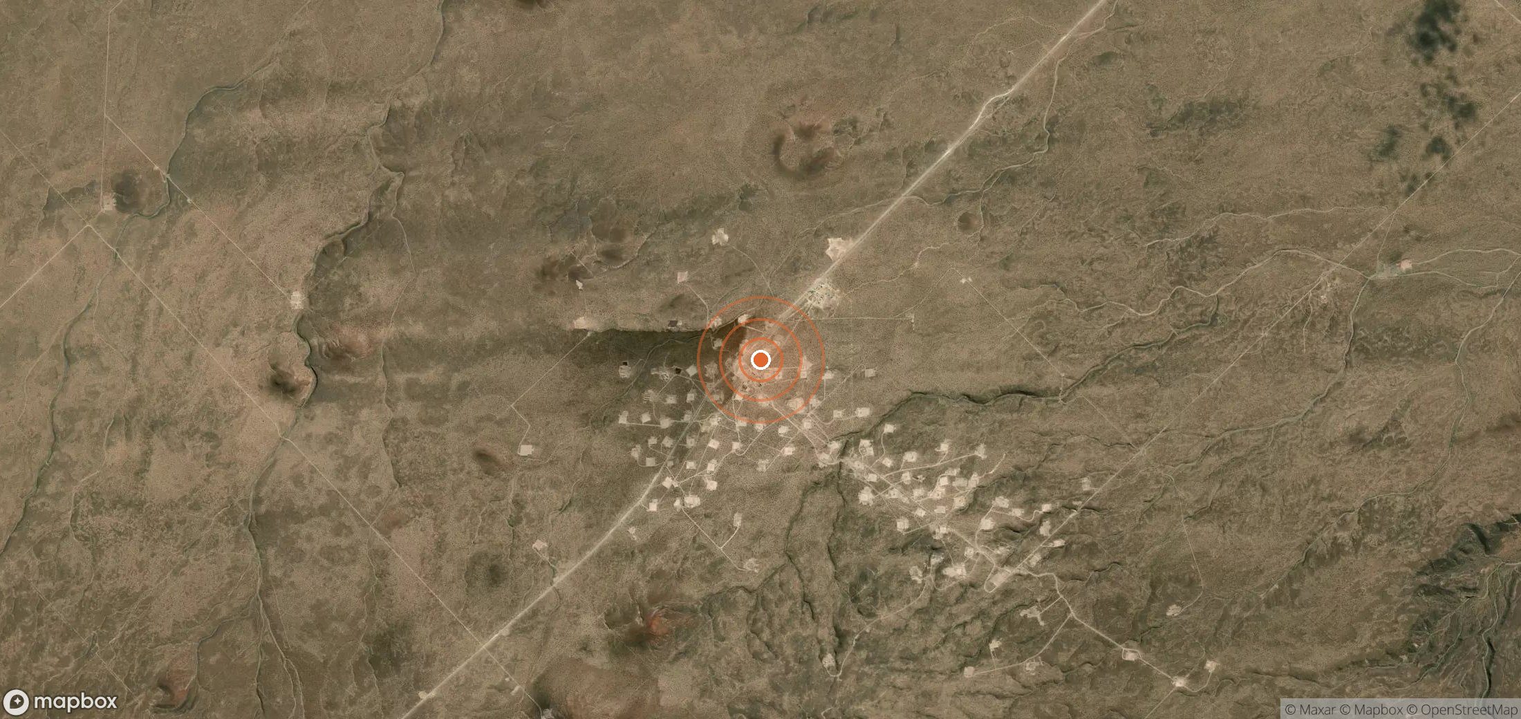 Satellite map of methane plume locations in ARG_S_008