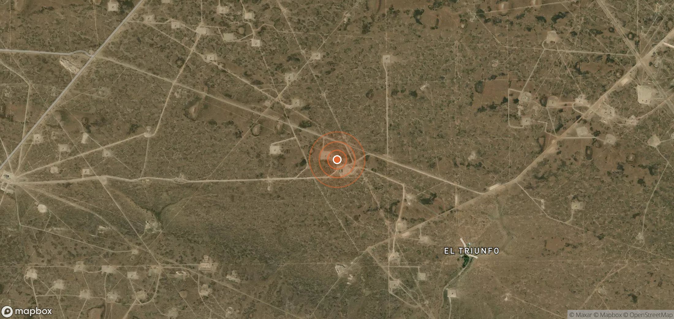Mapa satelital de plumas de metano en ARG_S_014