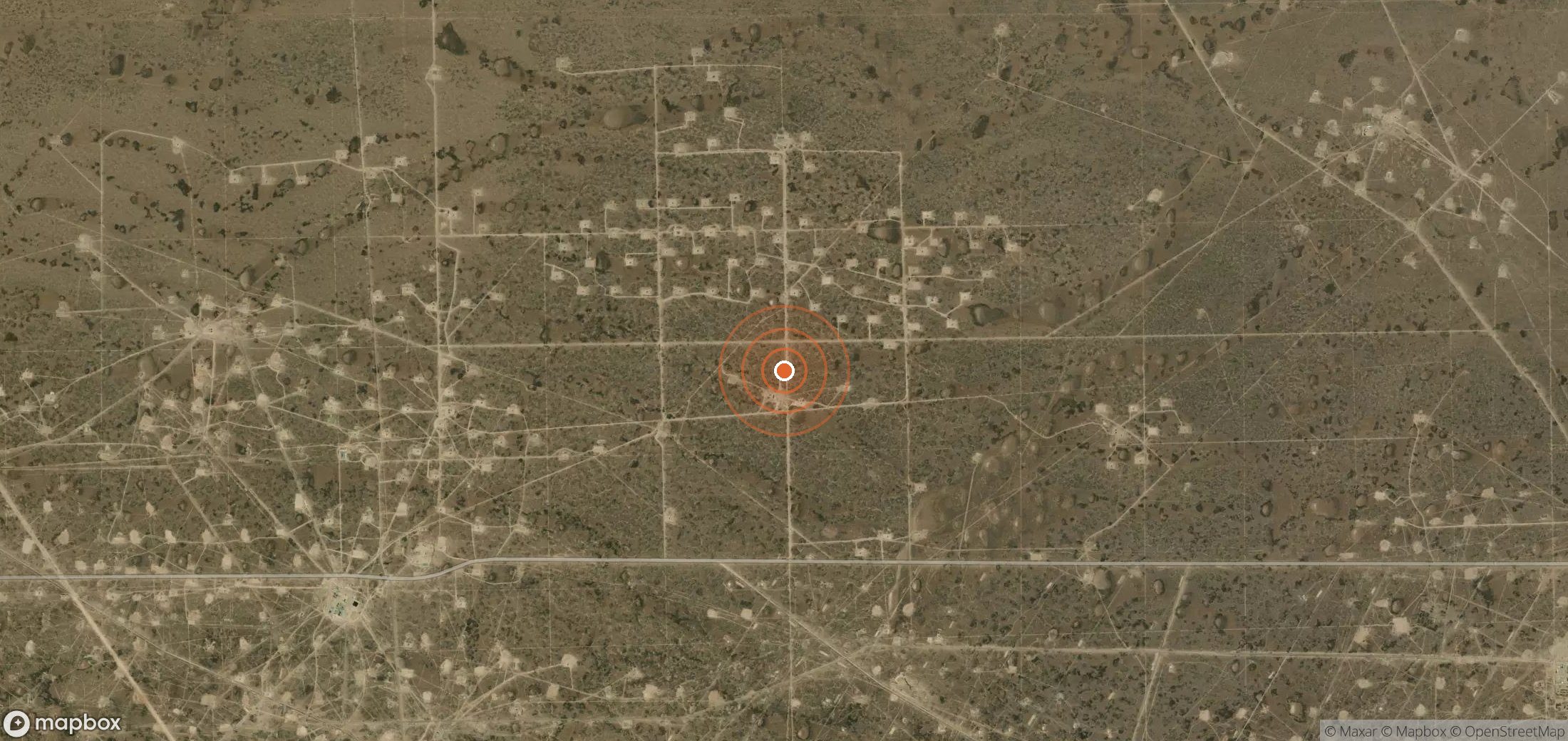 Satellite map of methane plume locations in ARG_S_019
