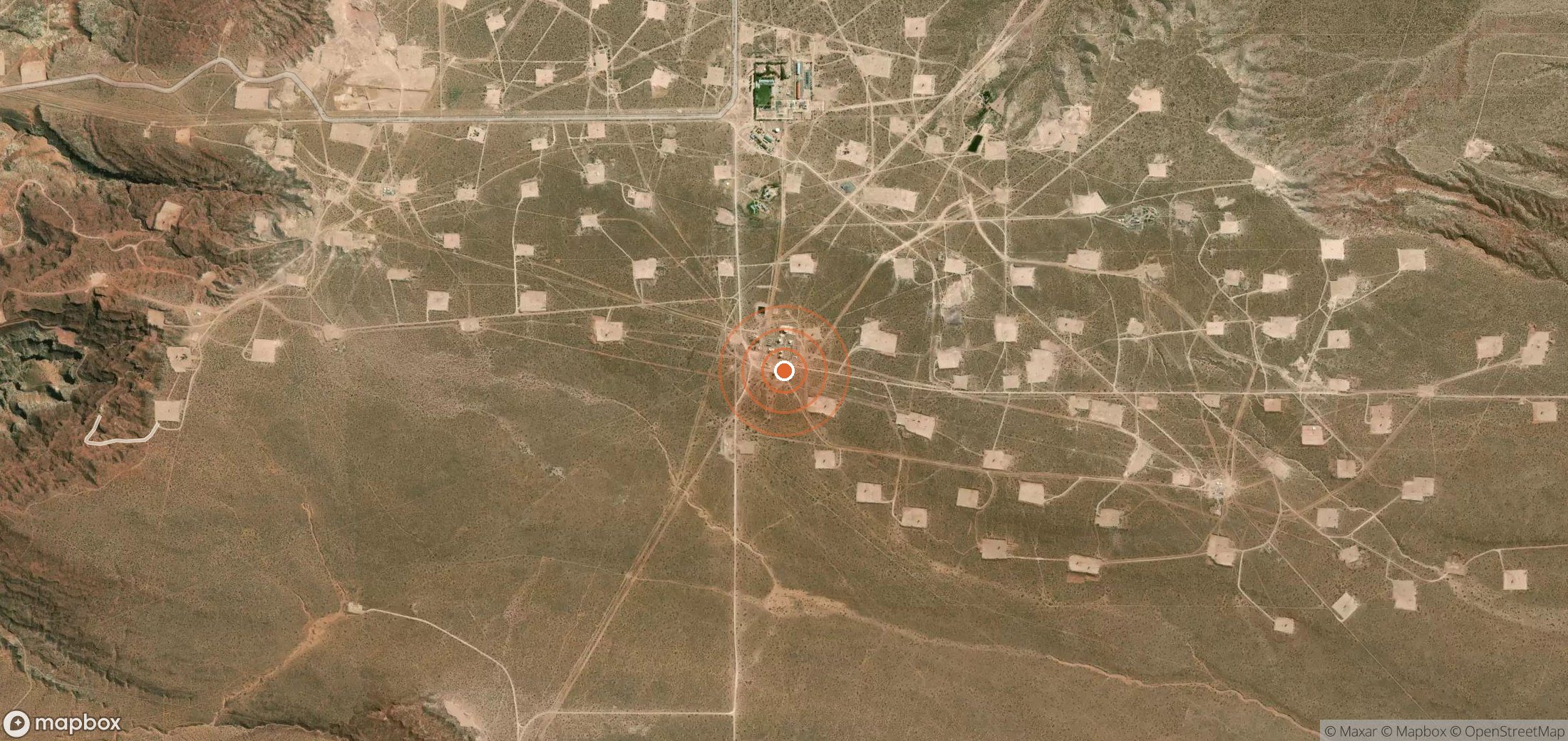 Mapa satelital de plumas de metano en ARG_S_054