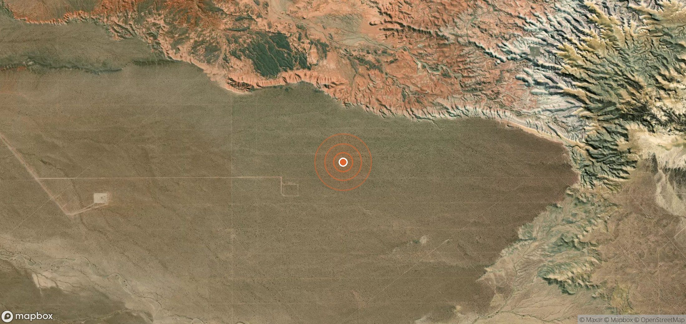 Mapa satelital de plumas de metano en ARG_S_069