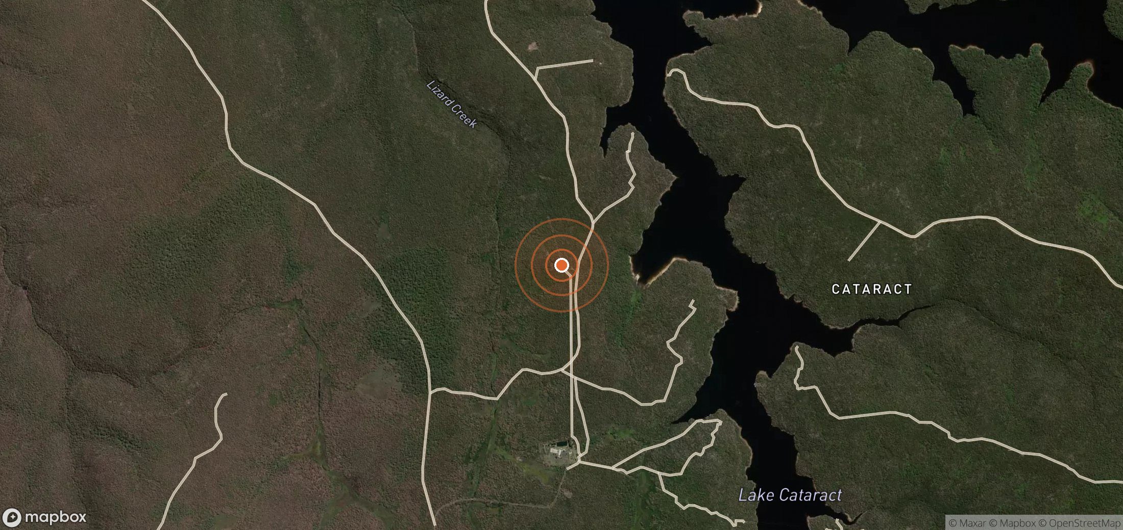 Satellite map of methane plume locations in AUS_S_002