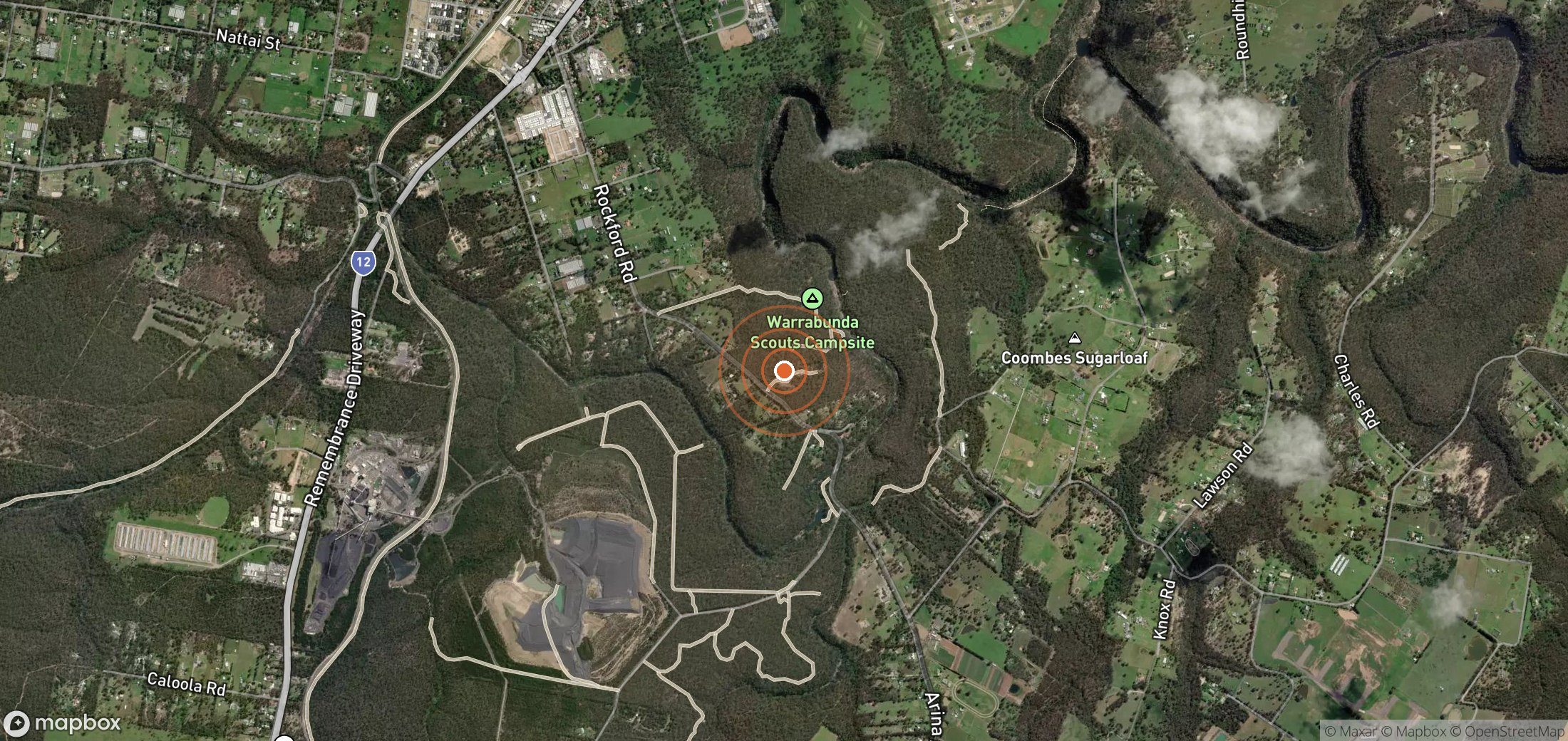 Satellite map of methane plume locations in AUS_S_015