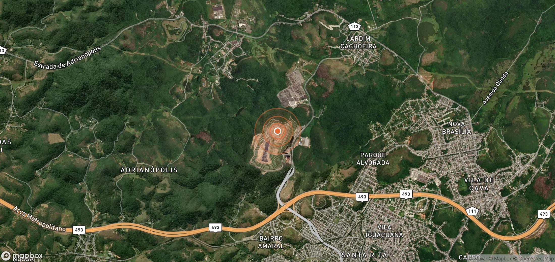 Mapa satelital de plumas de metano en BRA_S_024