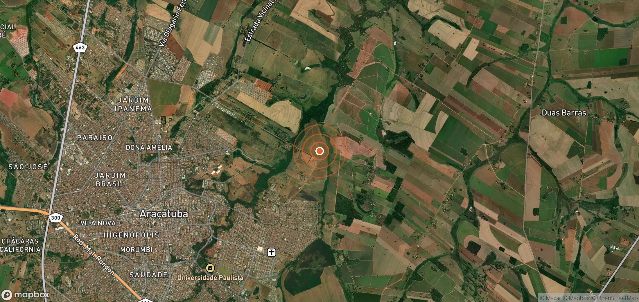 Satellite map of methane plume locations in BRA_S_062