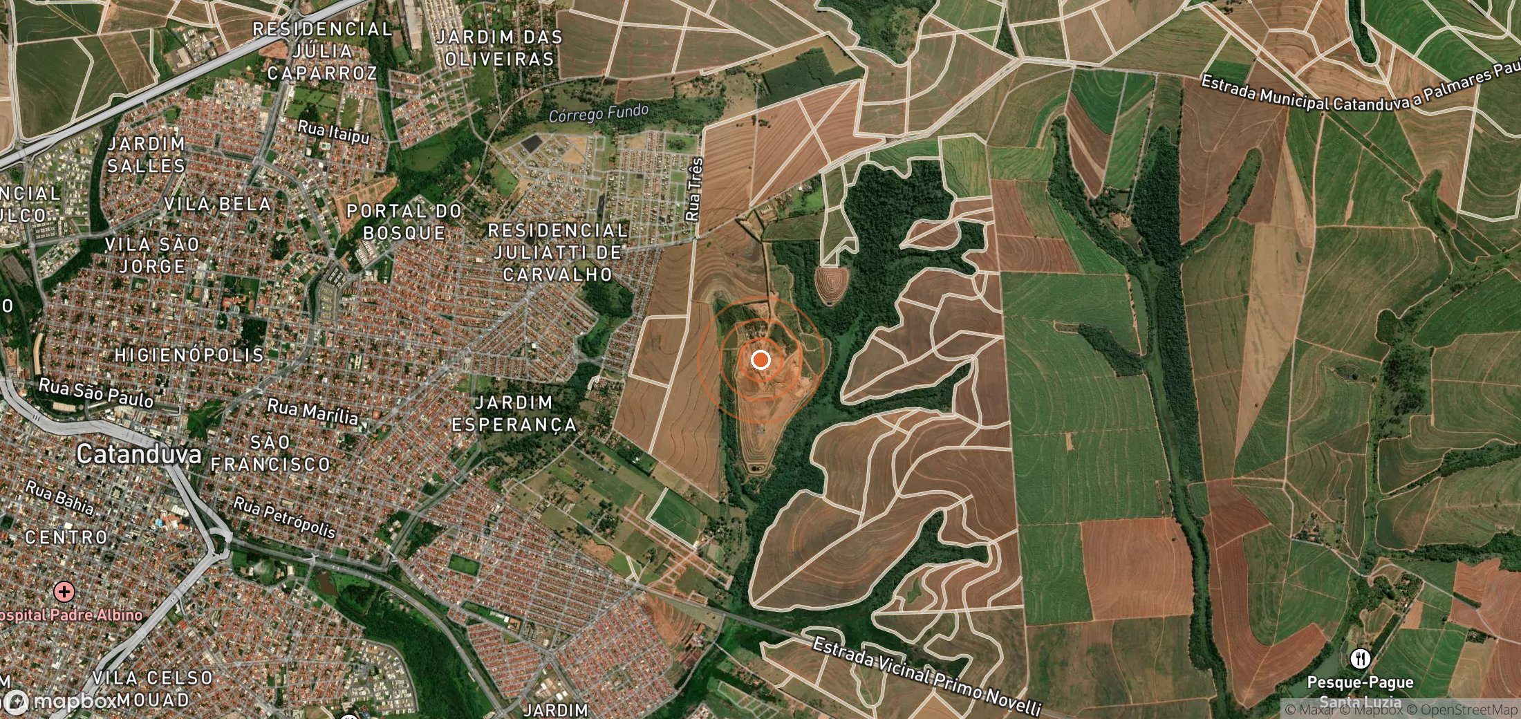 Mapa satelital de plumas de metano en BRA_S_063