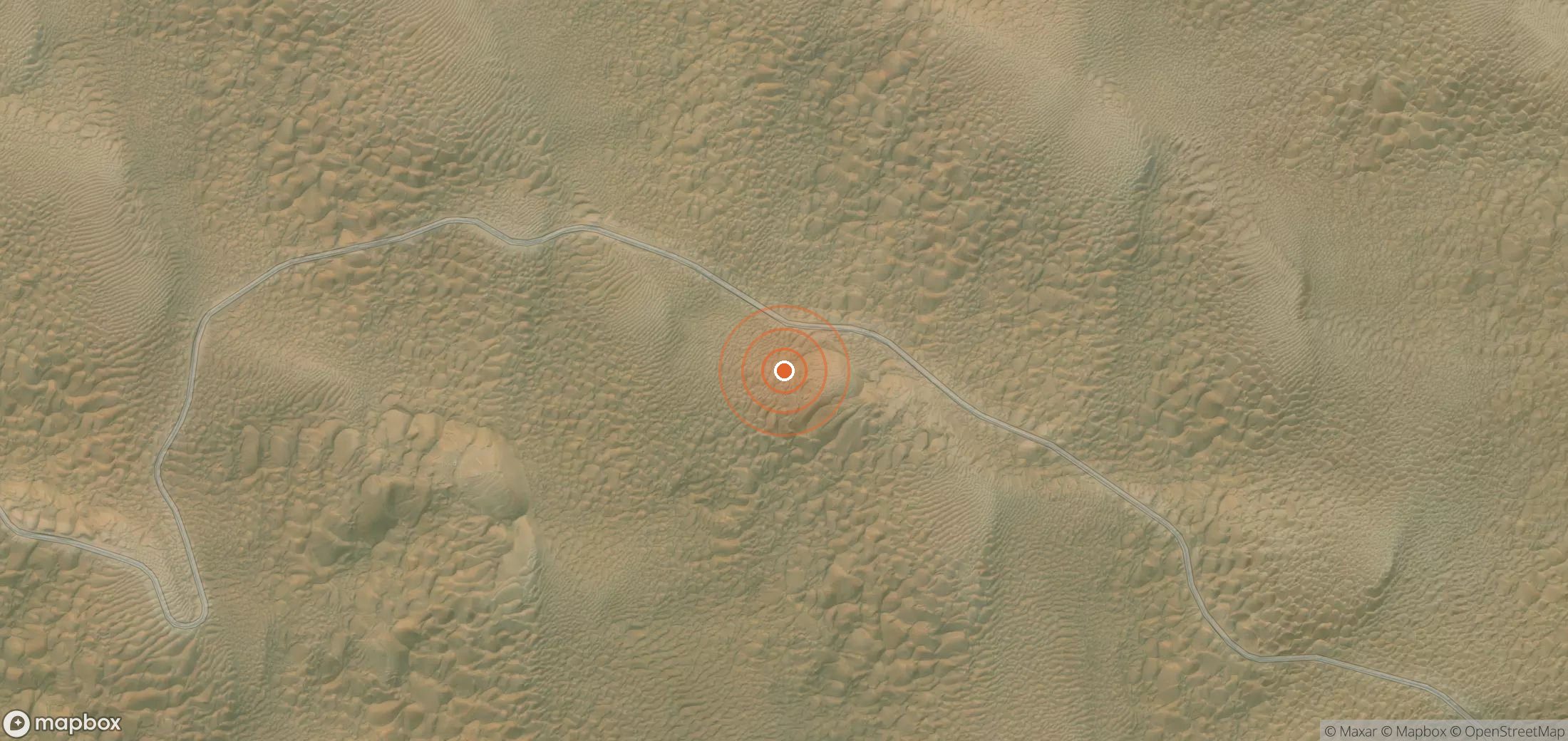 Satellite map of methane plume locations in CHN_S_001