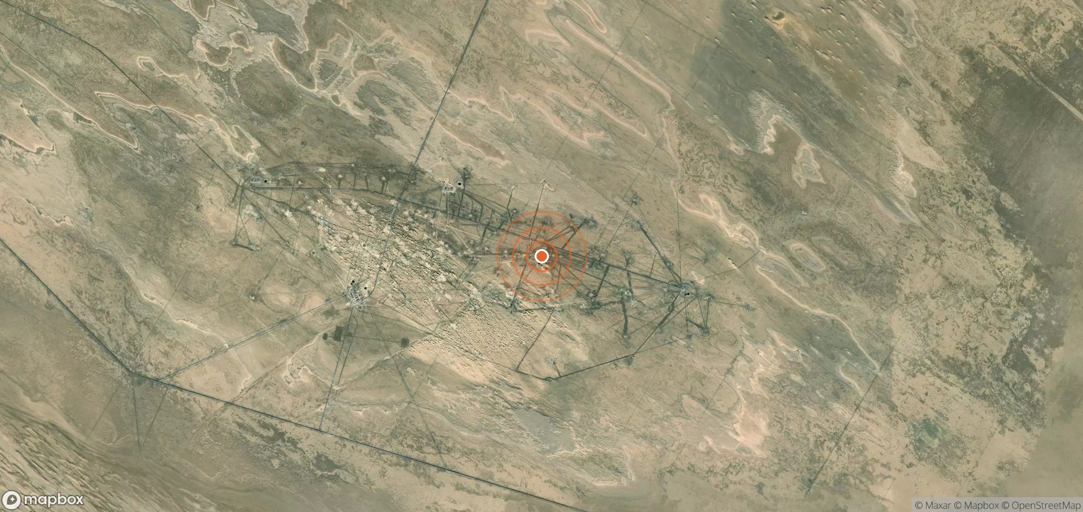 Satellite map of methane plume locations in CHN_S_002