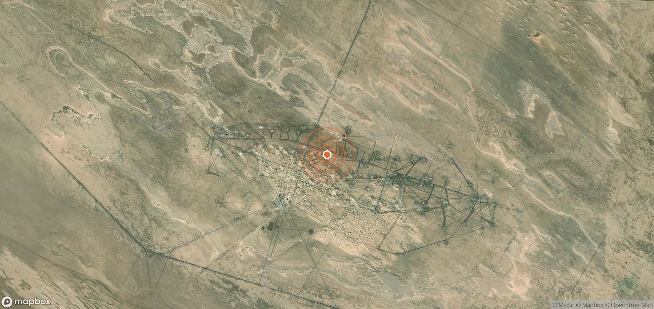 Satellite map of methane plume locations in CHN_S_003
