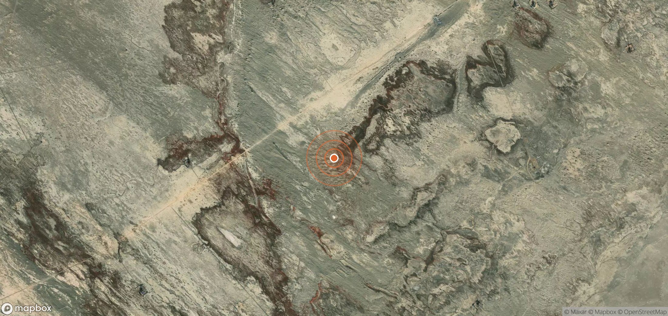 Satellite map of methane plume locations in CHN_S_008