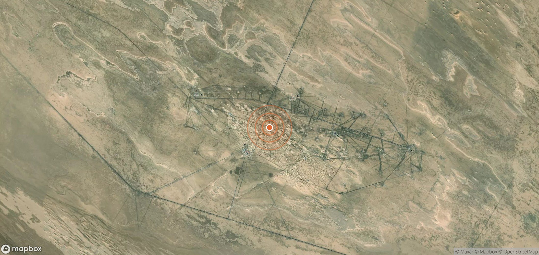 Satellite map of methane plume locations in CHN_S_013