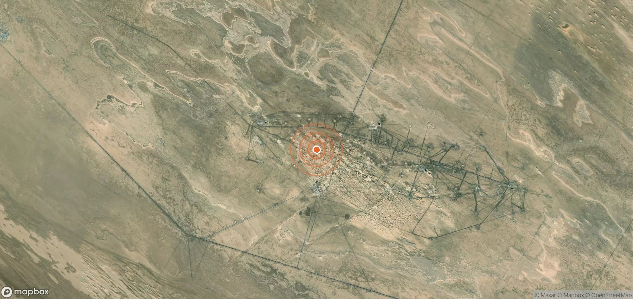 Satellite map of methane plume locations in CHN_S_016