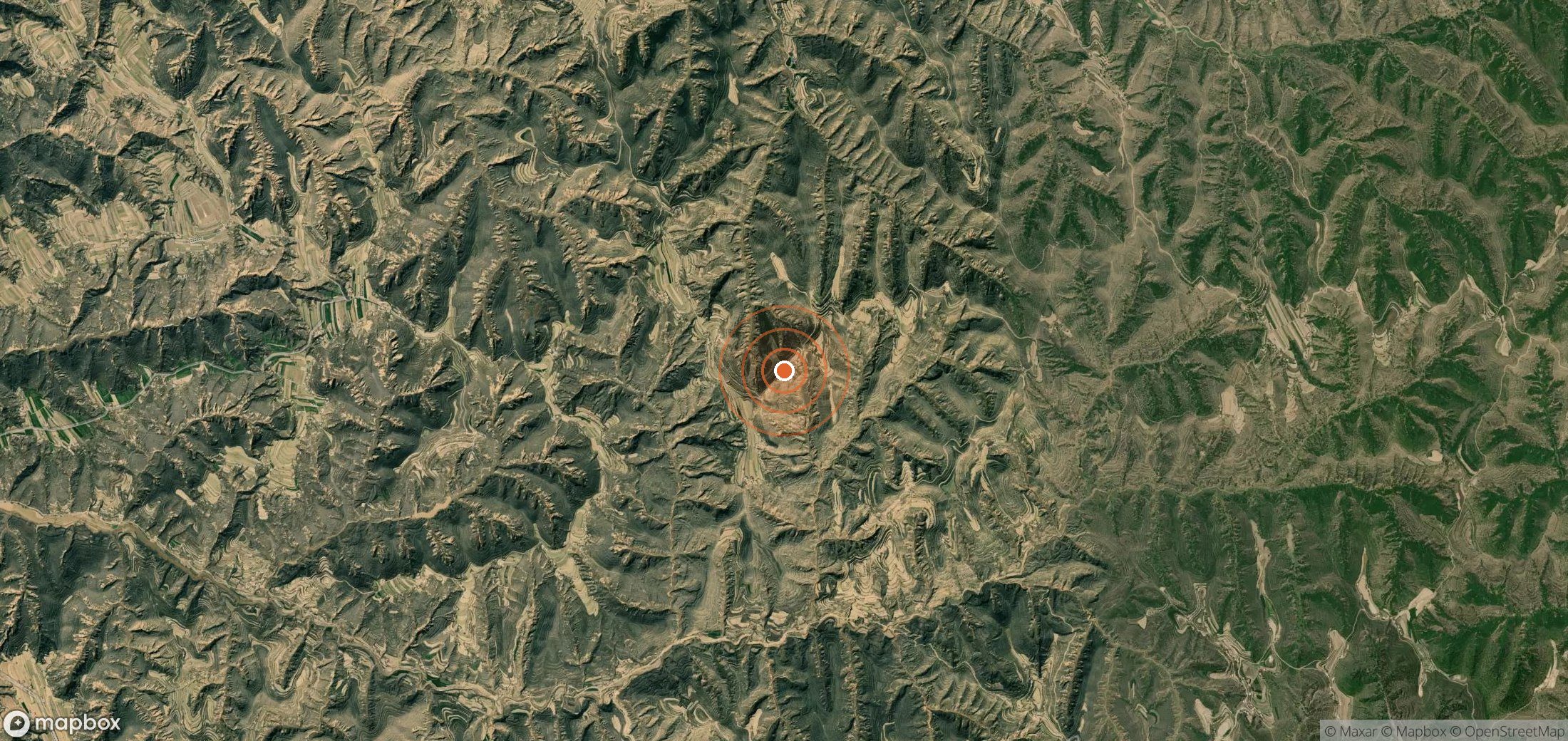 Satellite map of methane plume locations in CHN_S_021