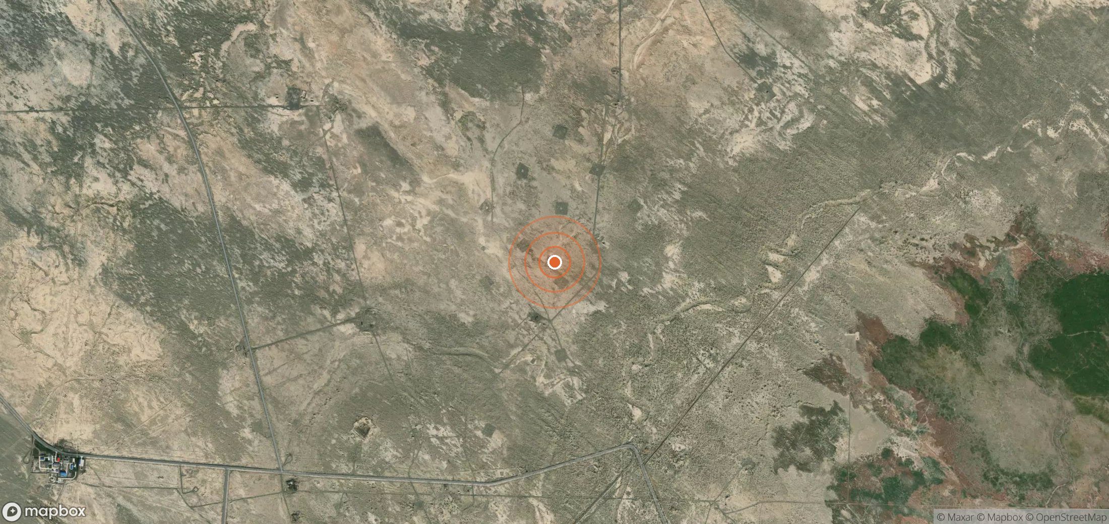 Satellite map of methane plume locations in CHN_S_024
