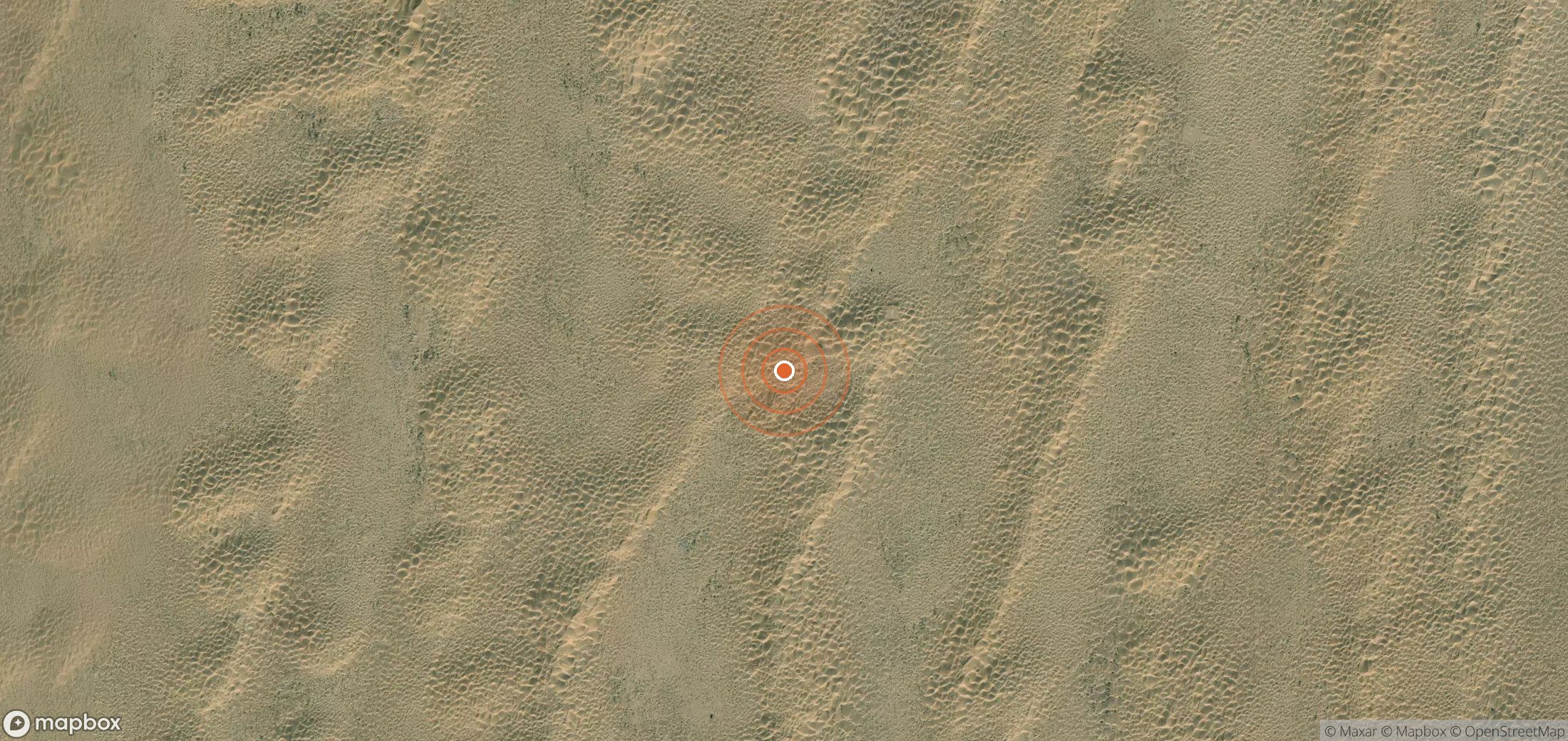 Satellite map of methane plume locations in CHN_S_026
