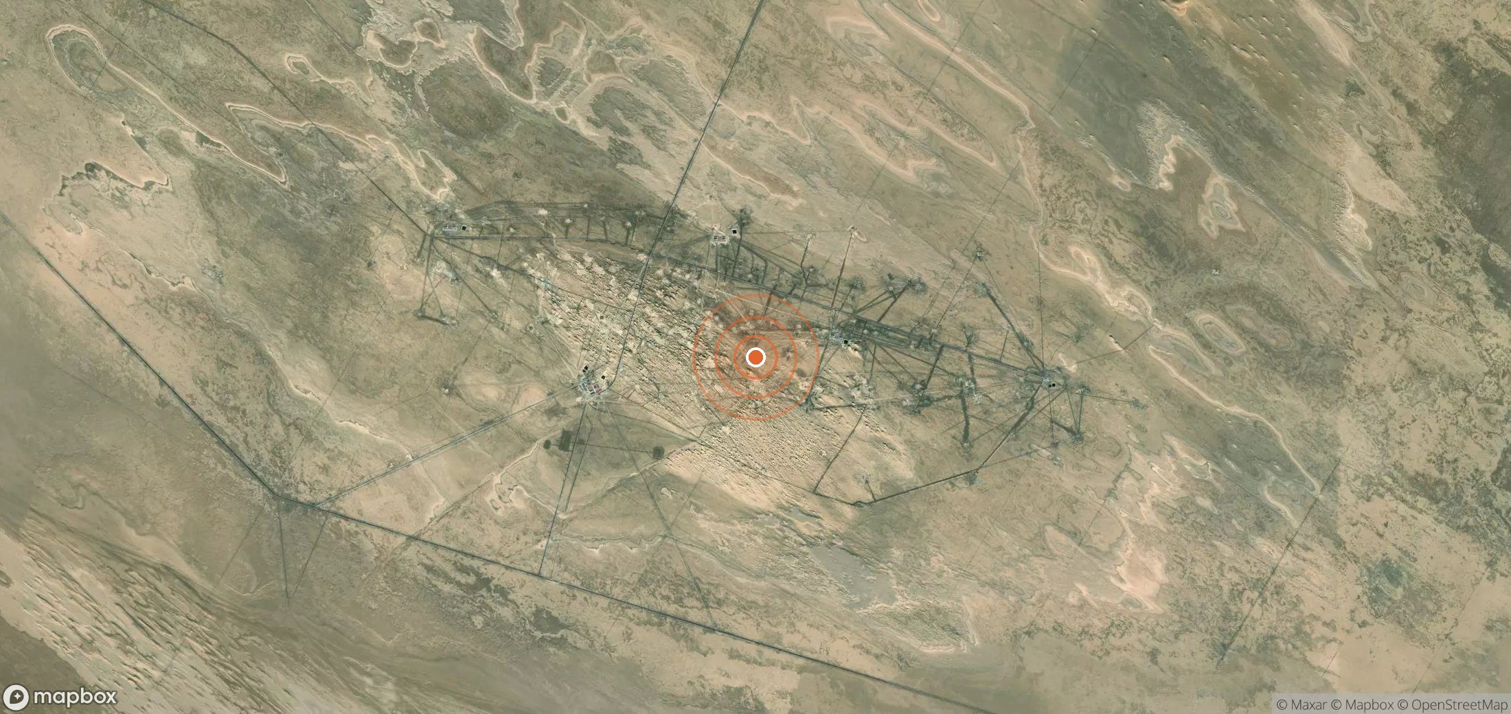 Satellite map of methane plume locations in CHN_S_027