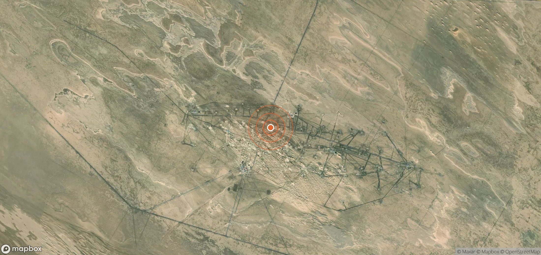 Satellite map of methane plume locations in CHN_S_048