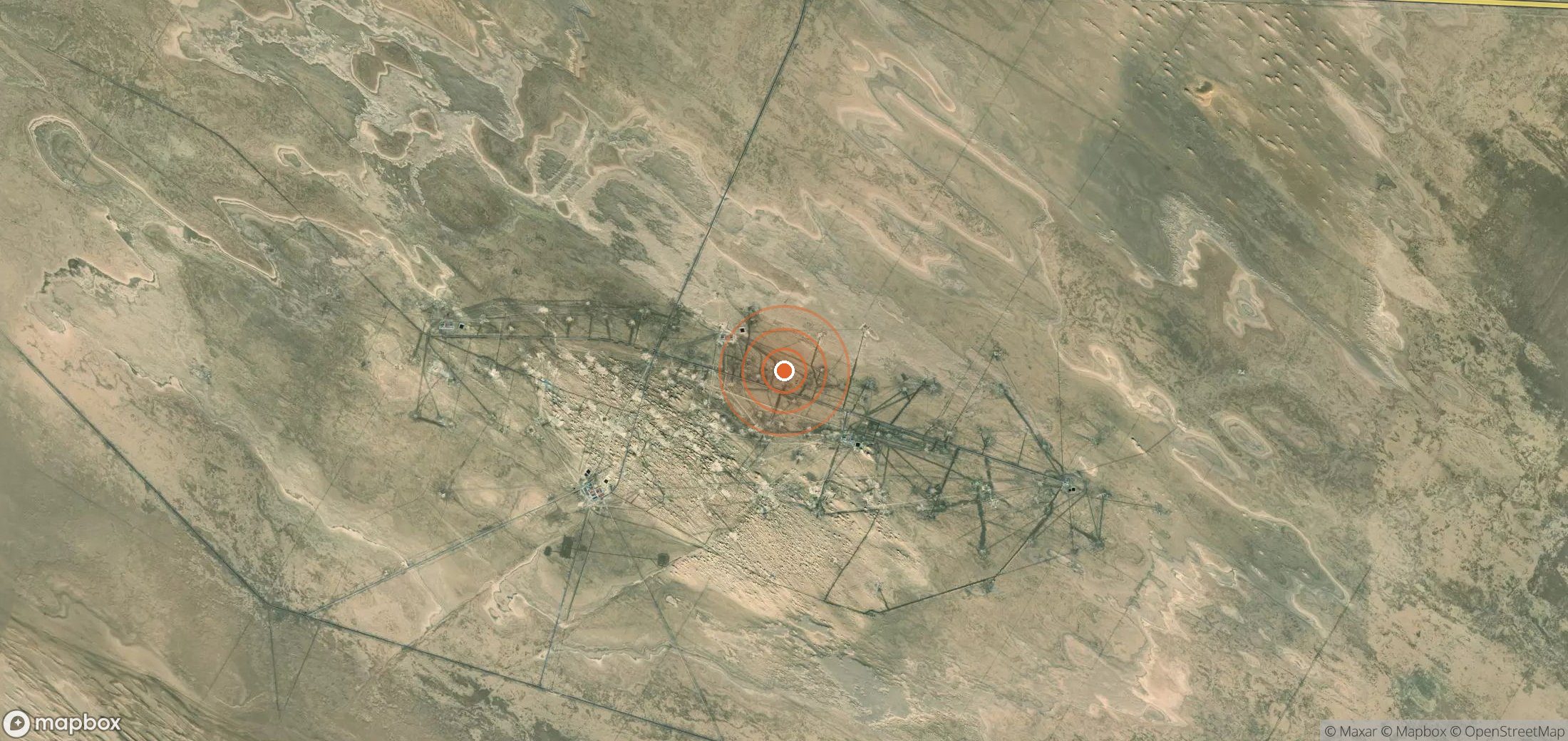 Satellite map of methane plume locations in CHN_S_052