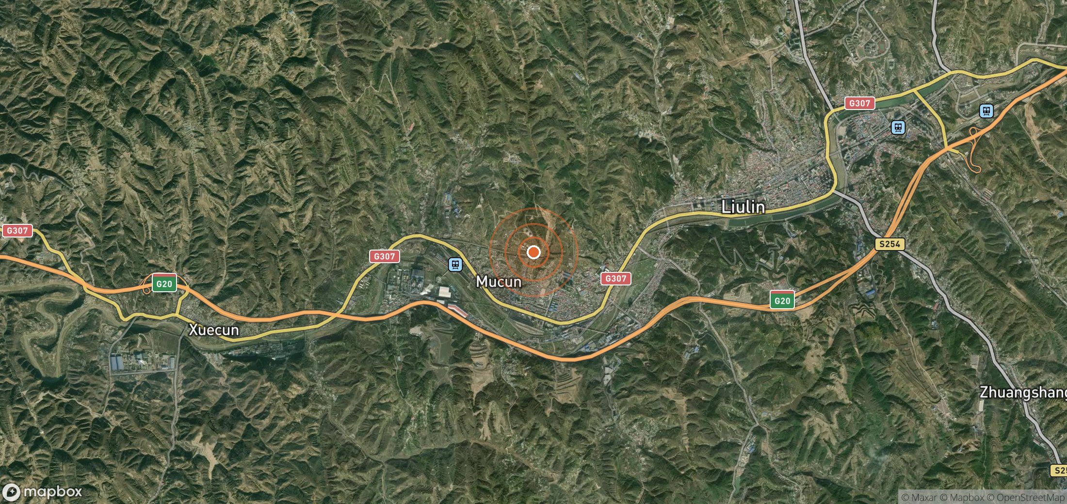 Mapa satelital de plumas de metano en CHN_S_059