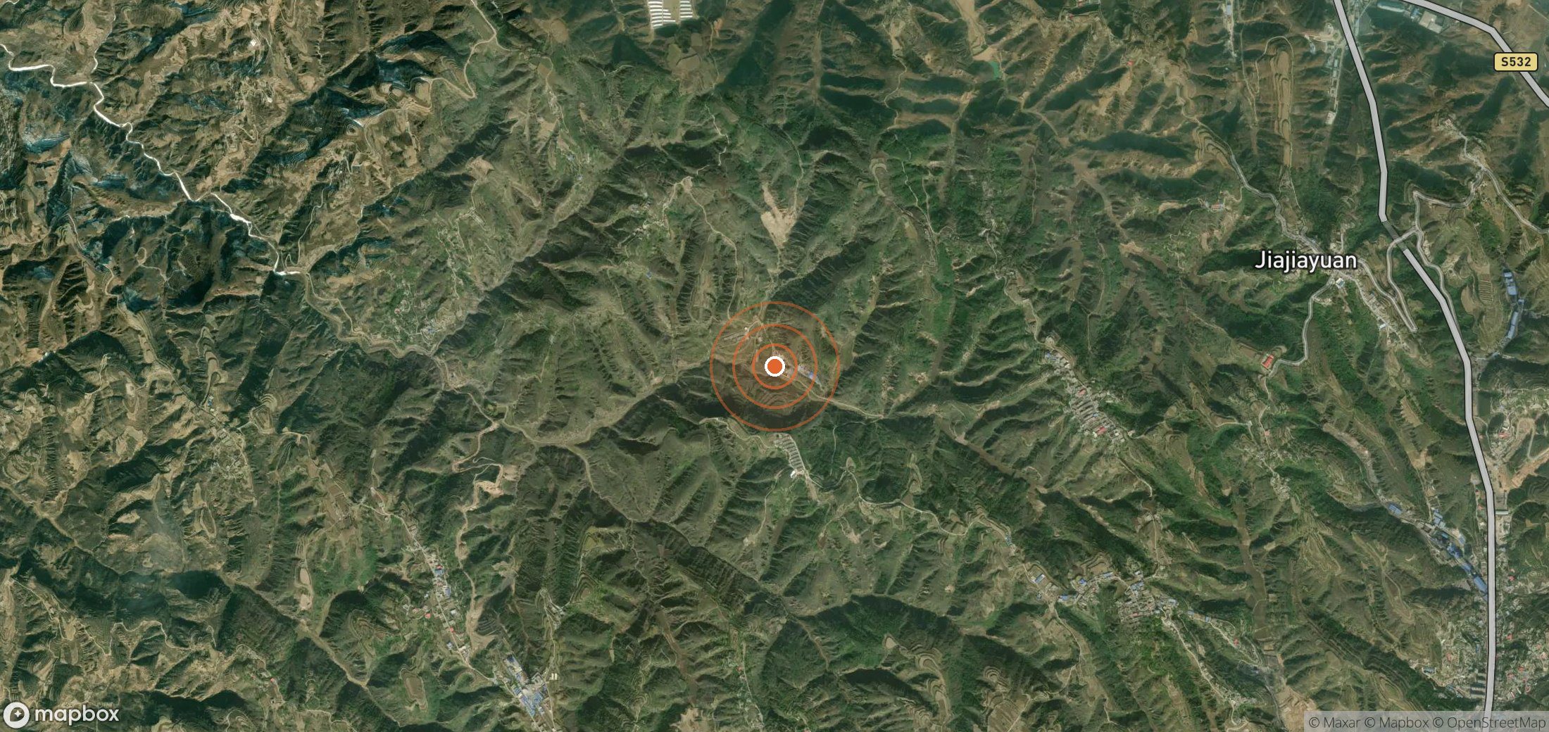 Mapa satelital de plumas de metano en CHN_S_095