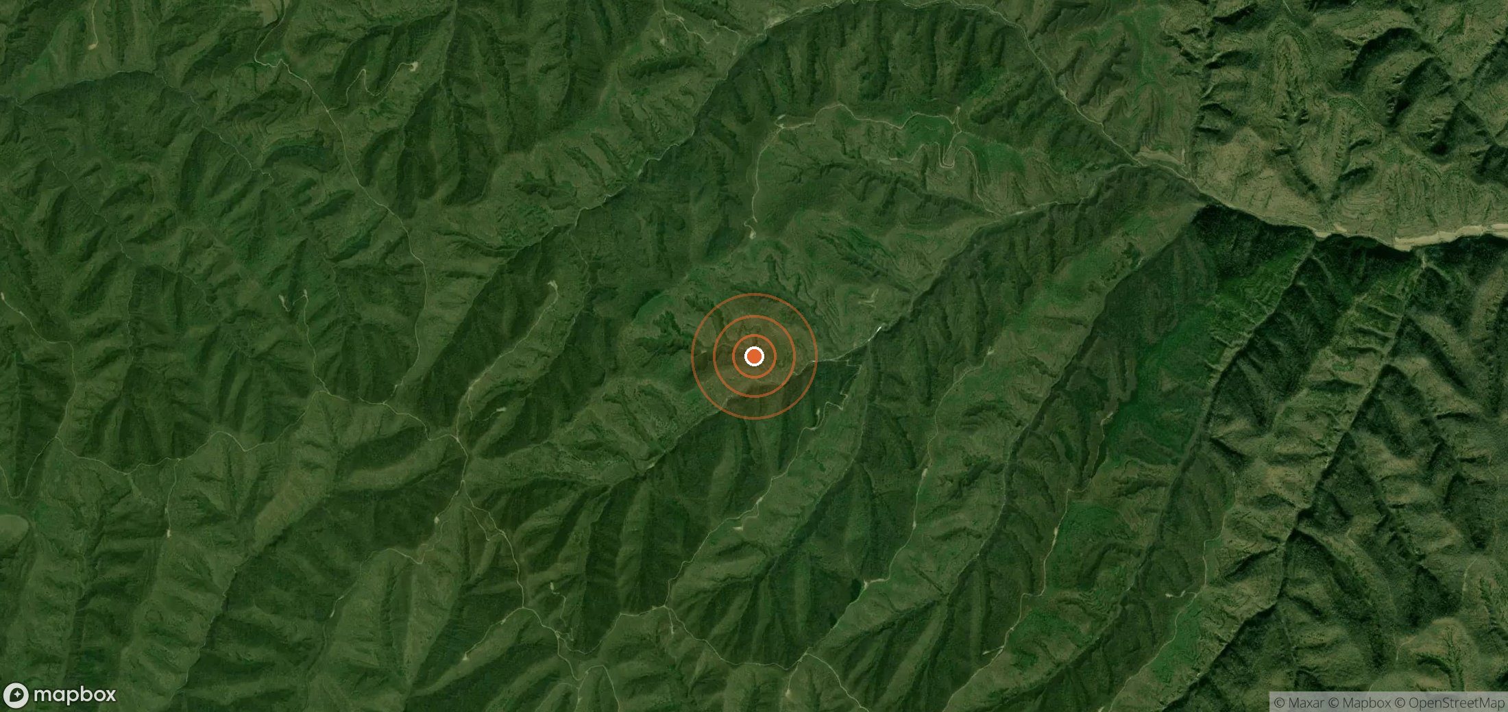 Satellite map of methane plume locations in CHN_S_1073