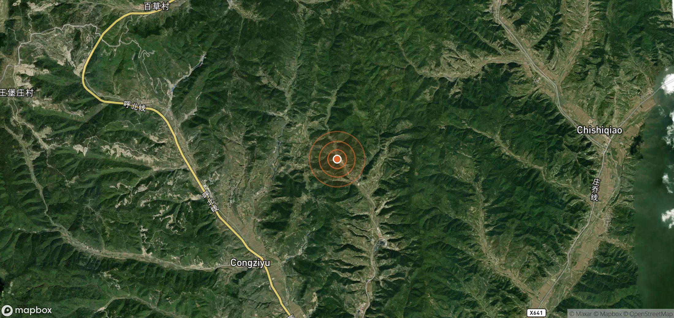 Satellite map of methane plume locations in CHN_S_334