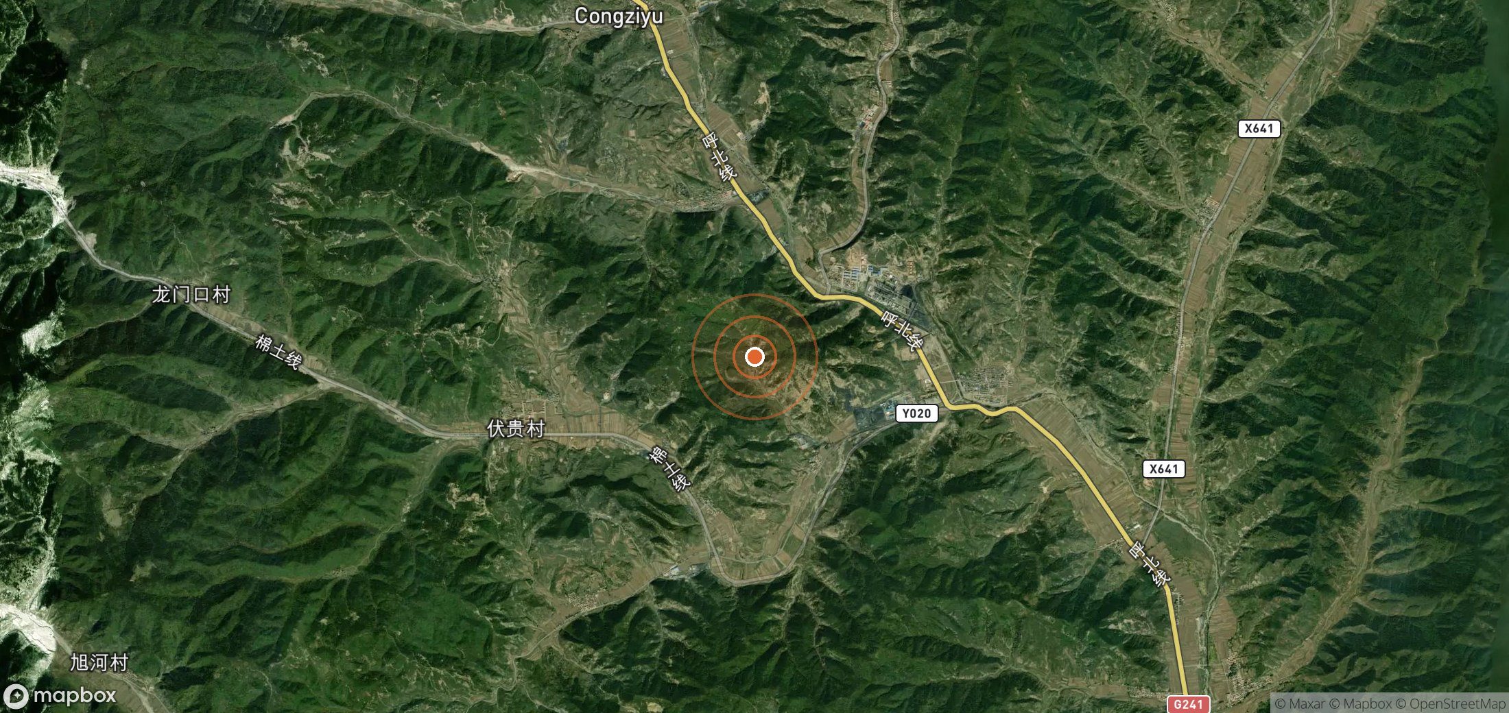Satellite map of methane plume locations in CHN_S_431