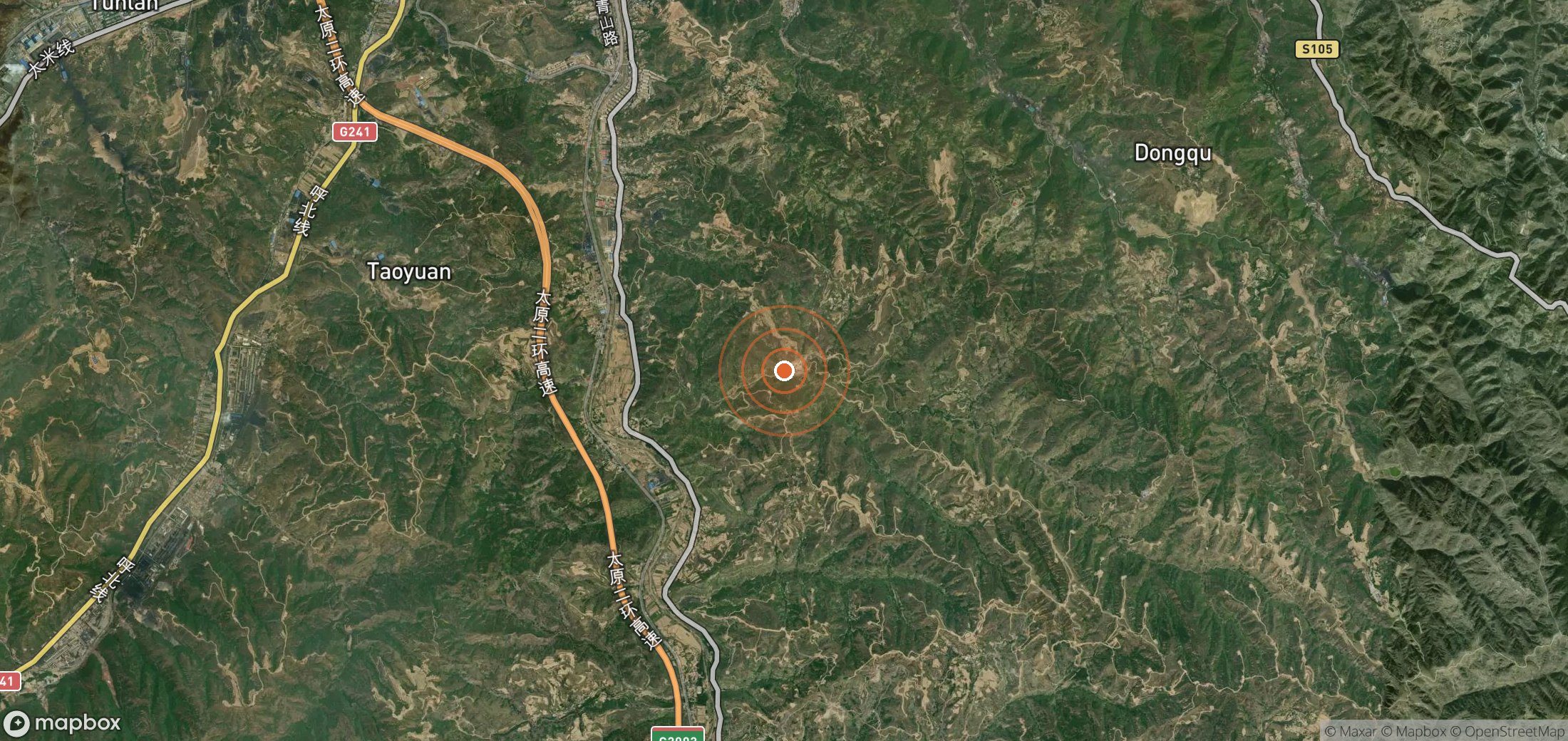 Satellite map of methane plume locations in CHN_S_476