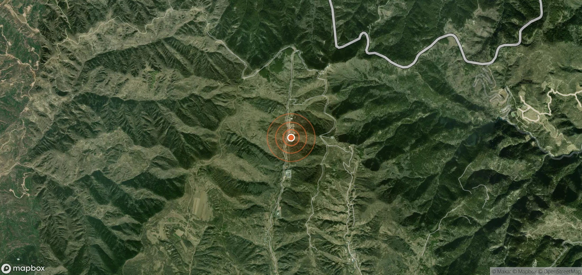 Satellite map of methane plume locations in CHN_S_479