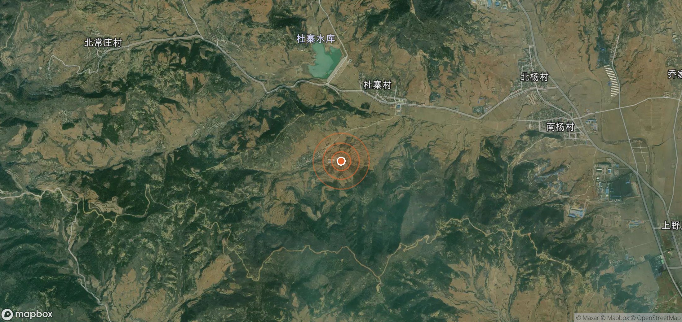 Satellite map of methane plume locations in CHN_S_629
