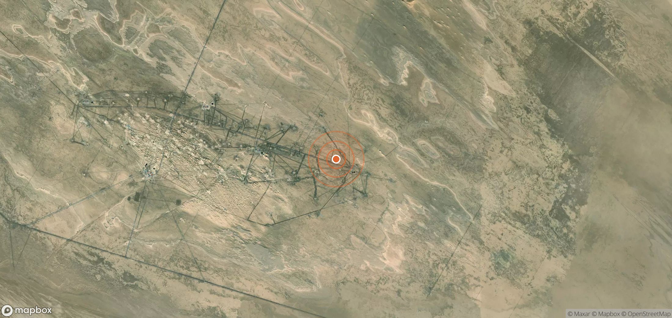 Satellite map of methane plume locations in CHN_S_680