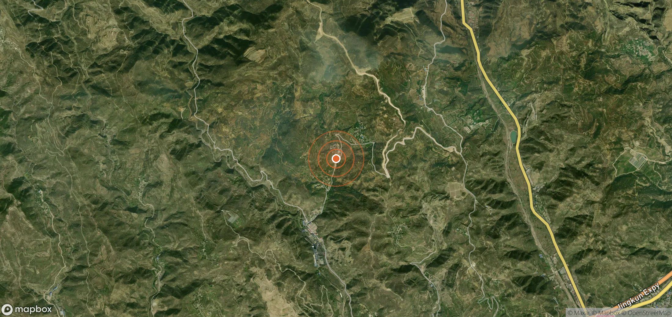 Satellite map of methane plume locations in CHN_S_699