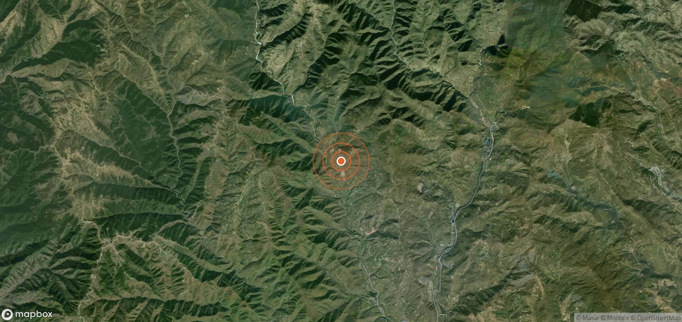 Satellite map of methane plume locations in CHN_S_700