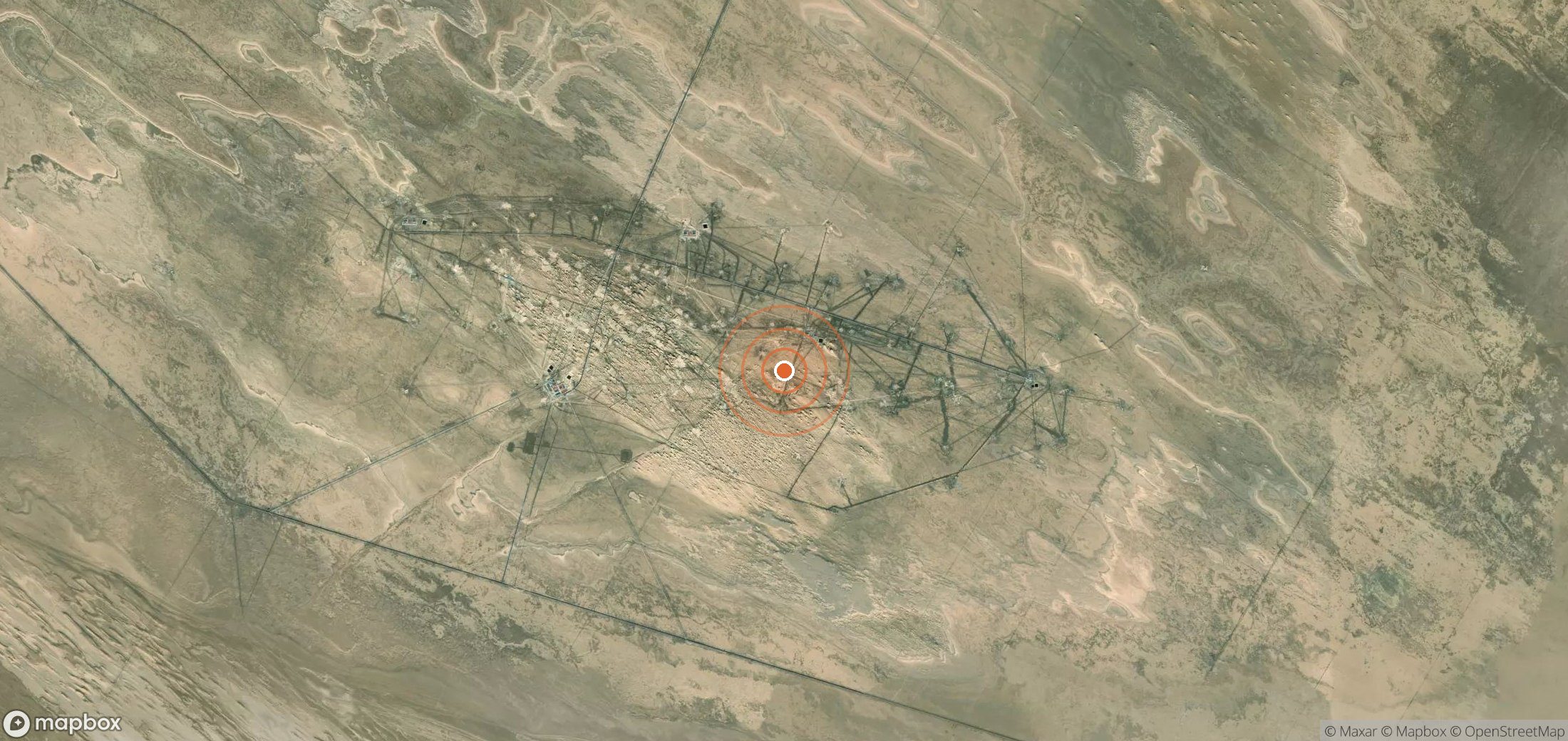 Satellite map of methane plume locations in CHN_S_705