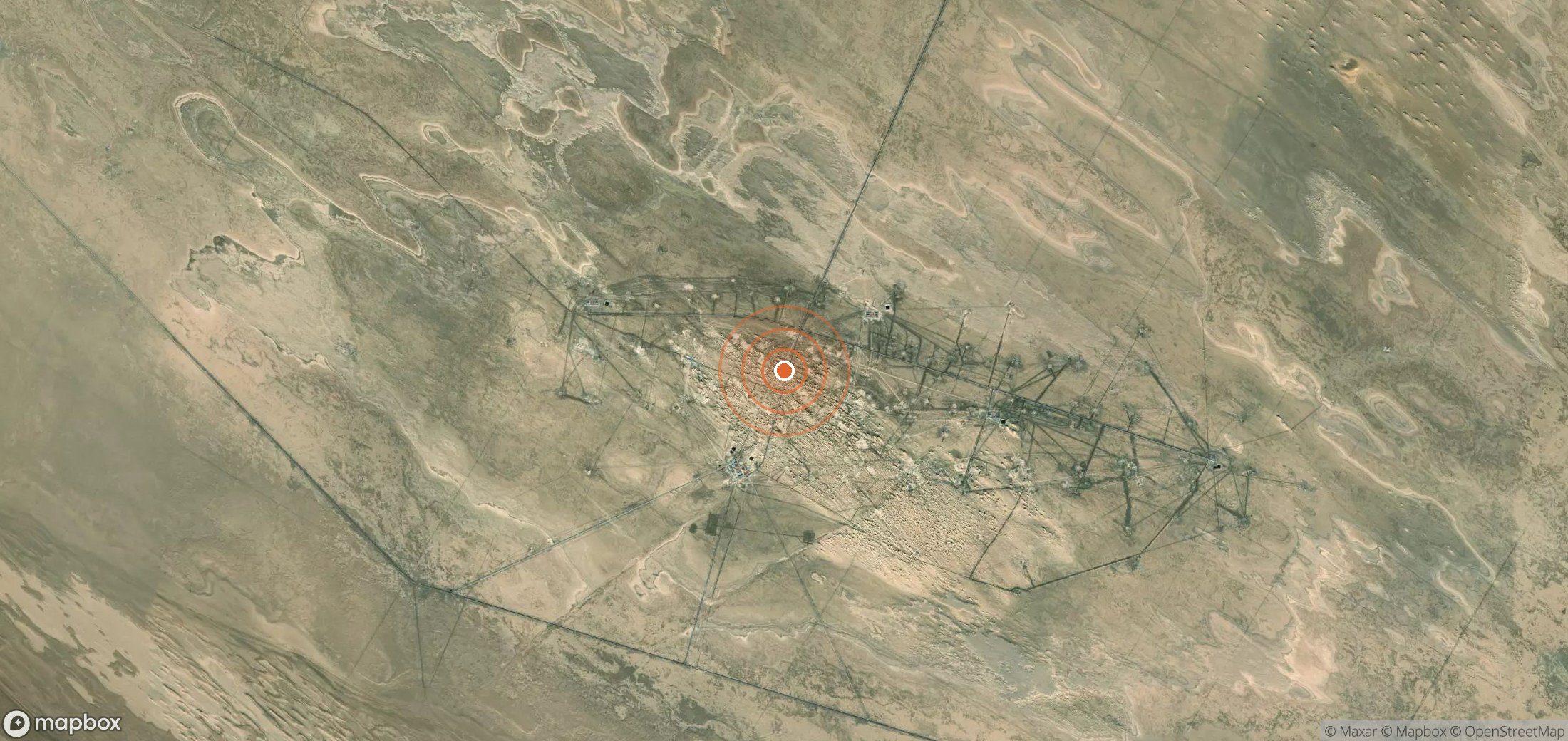 Satellite map of methane plume locations in CHN_S_707