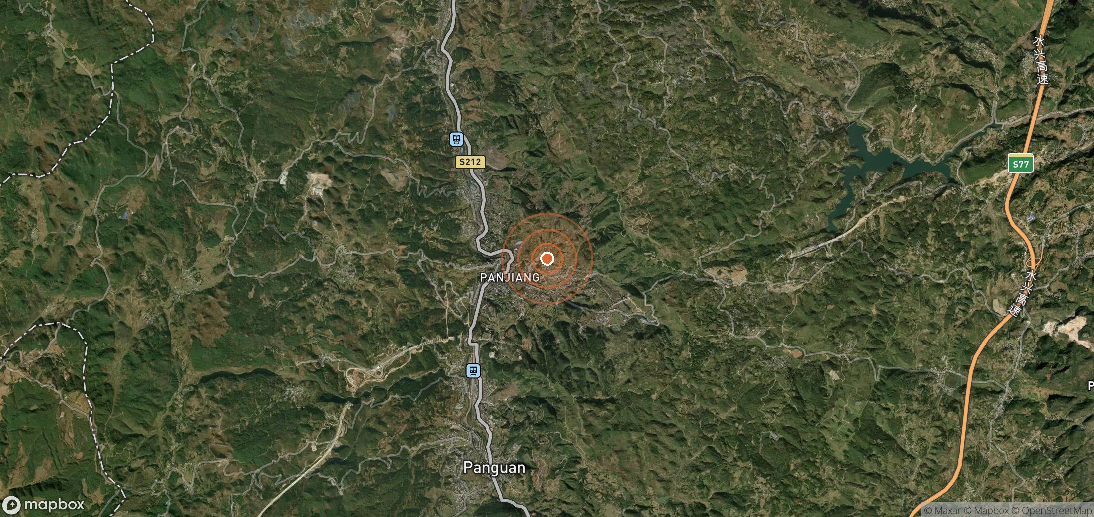 Satellite map of methane plume locations in CHN_S_718