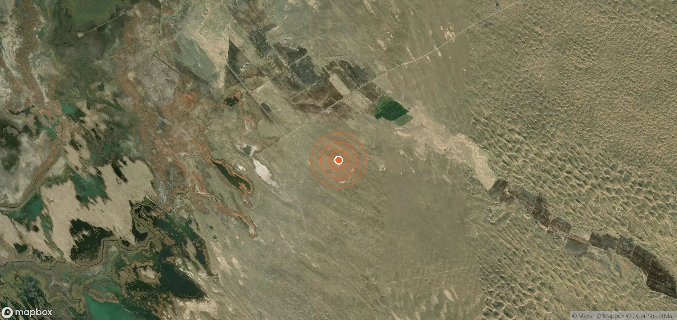 Satellite map of methane plume locations in CHN_S_804