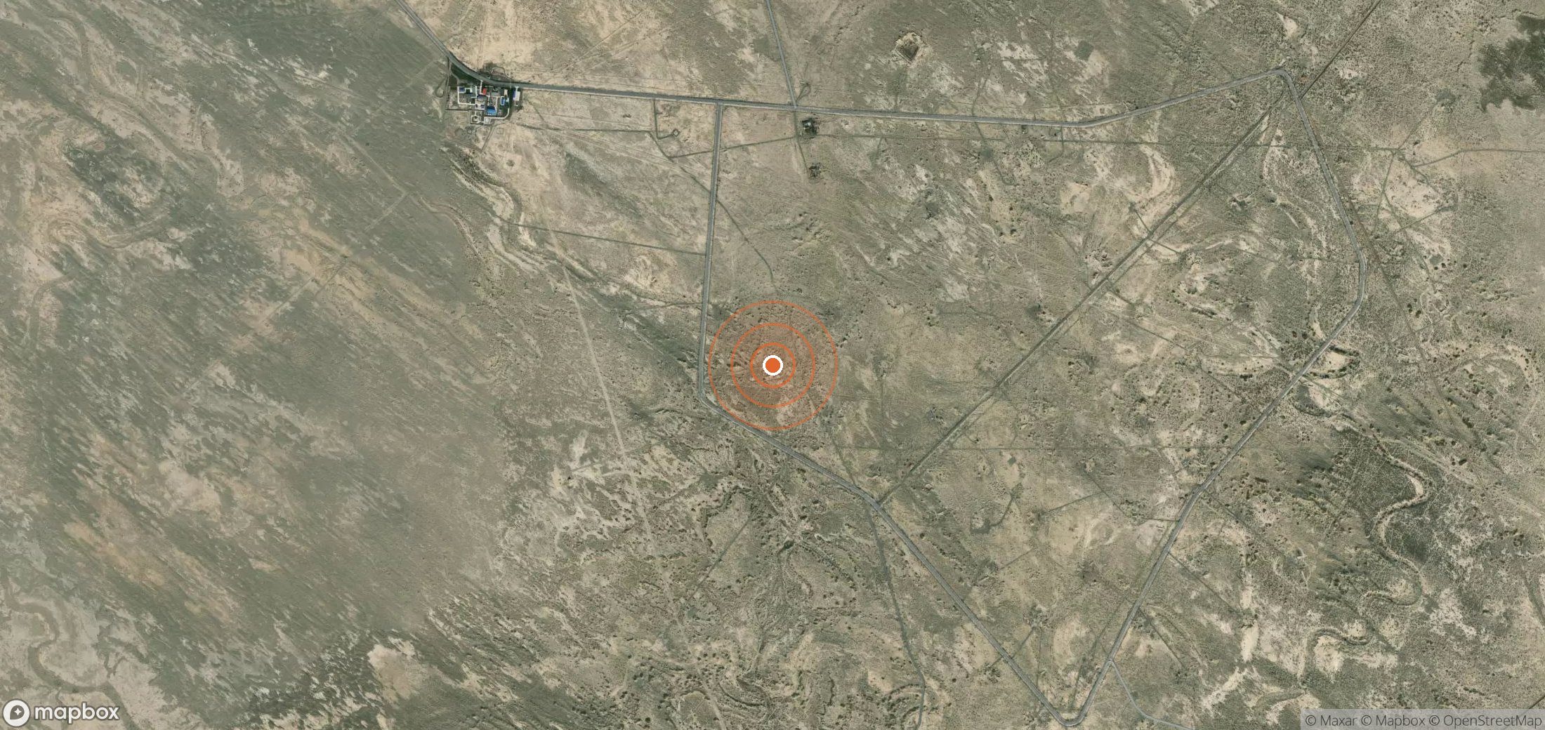 Satellite map of methane plume locations in CHN_S_839