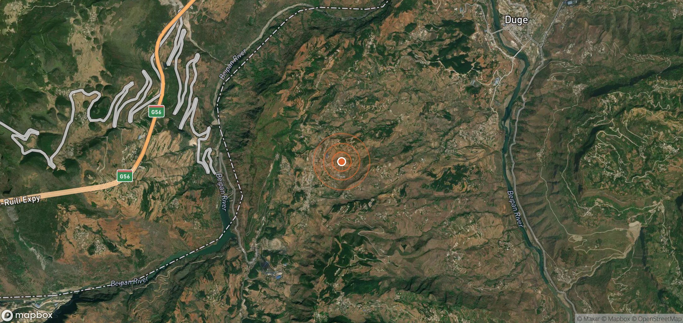 Satellite map of methane plume locations in CHN_S_840