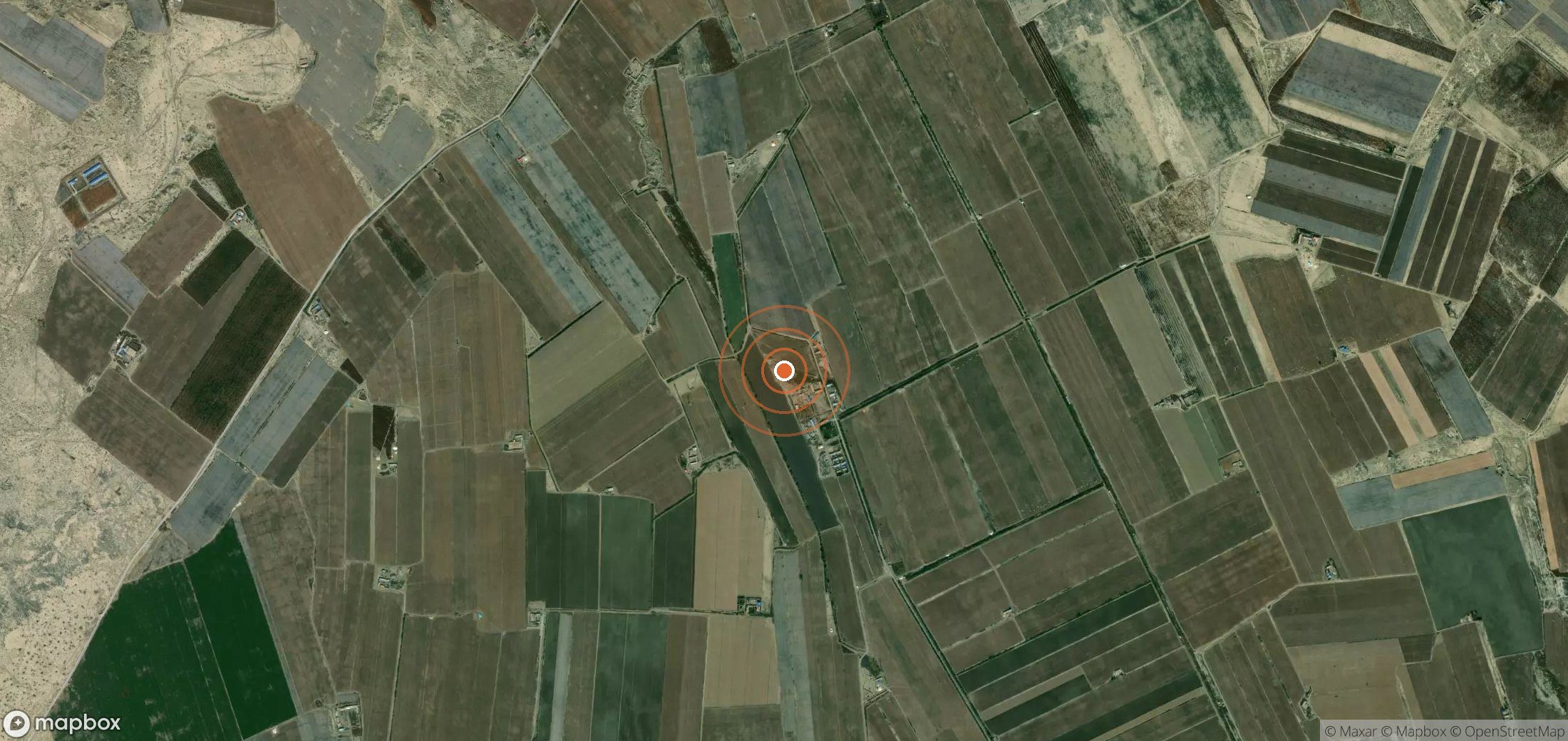 Satellite map of methane plume locations in CHN_S_858