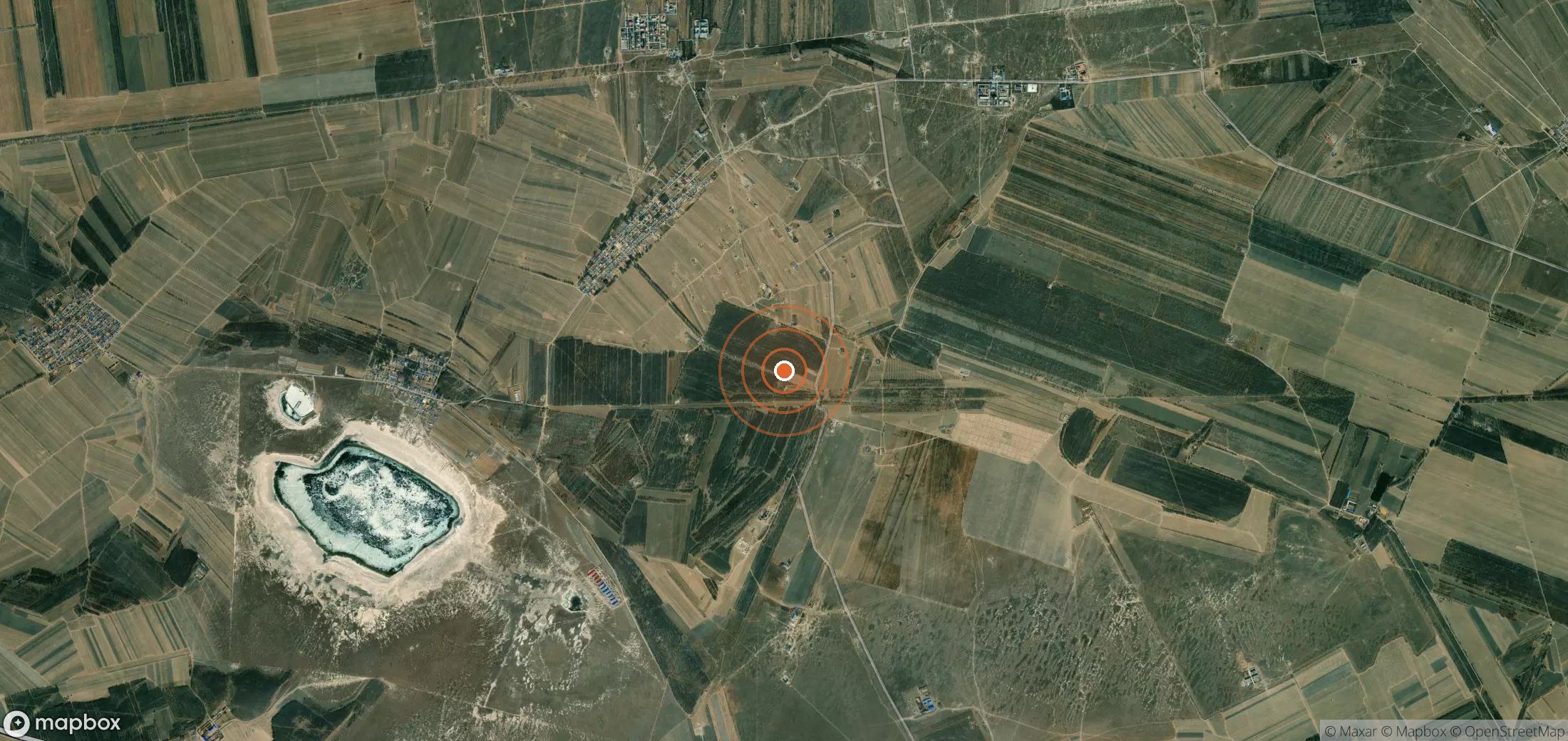 Satellite map of methane plume locations in CHN_S_873