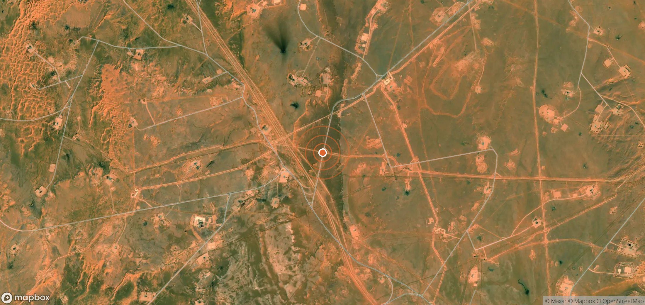 Mapa satelital de plumas de metano en DZA_S_017