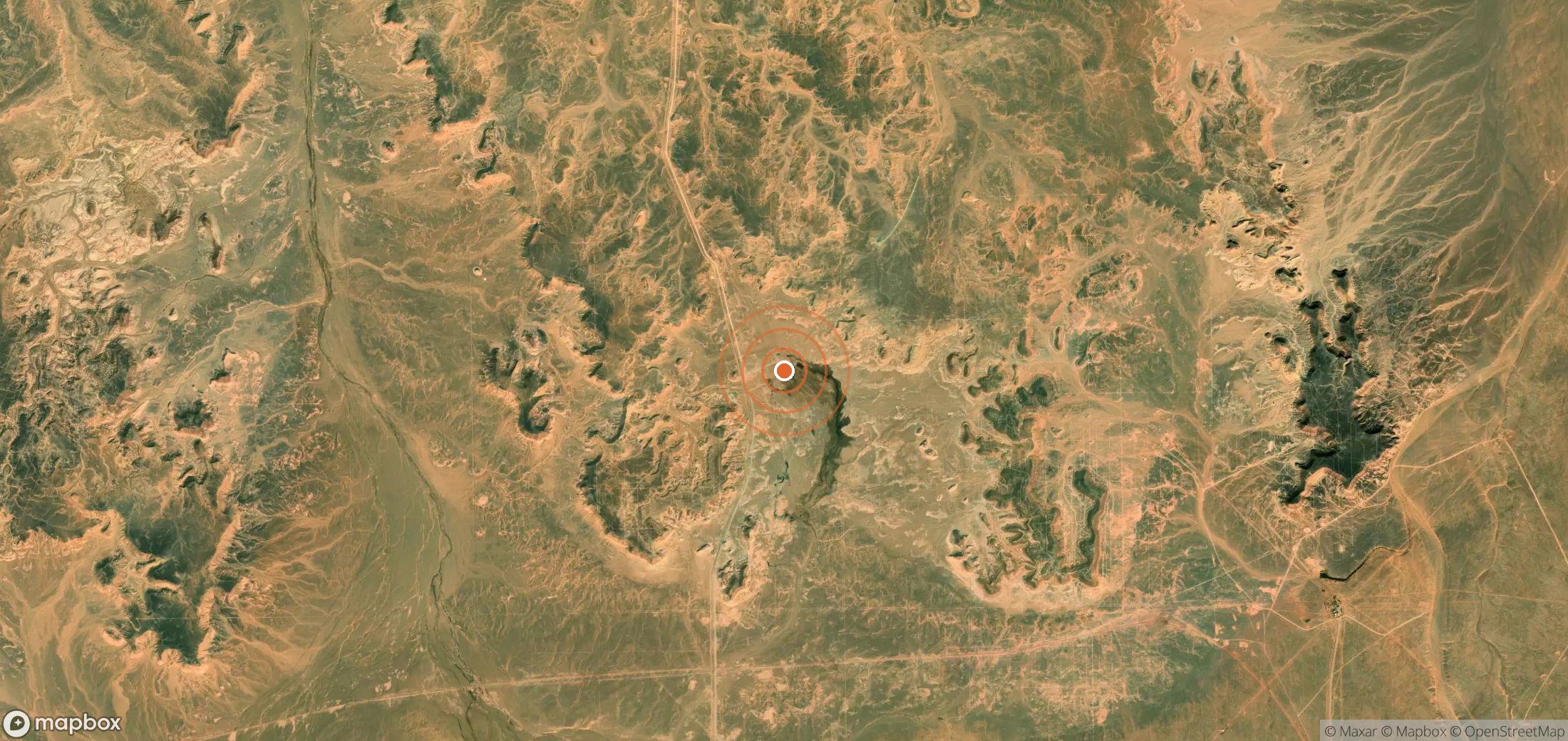 Satellite map of methane plume locations in DZA_S_030