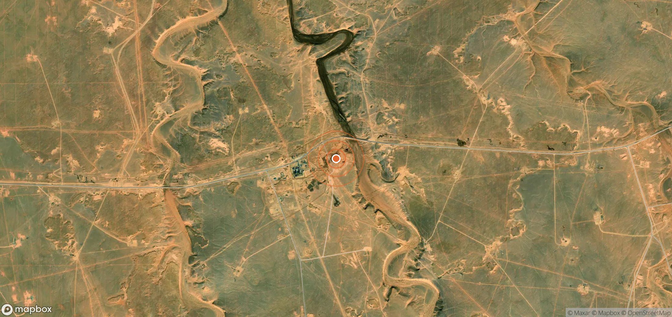 Mapa satelital de plumas de metano en DZA_S_038