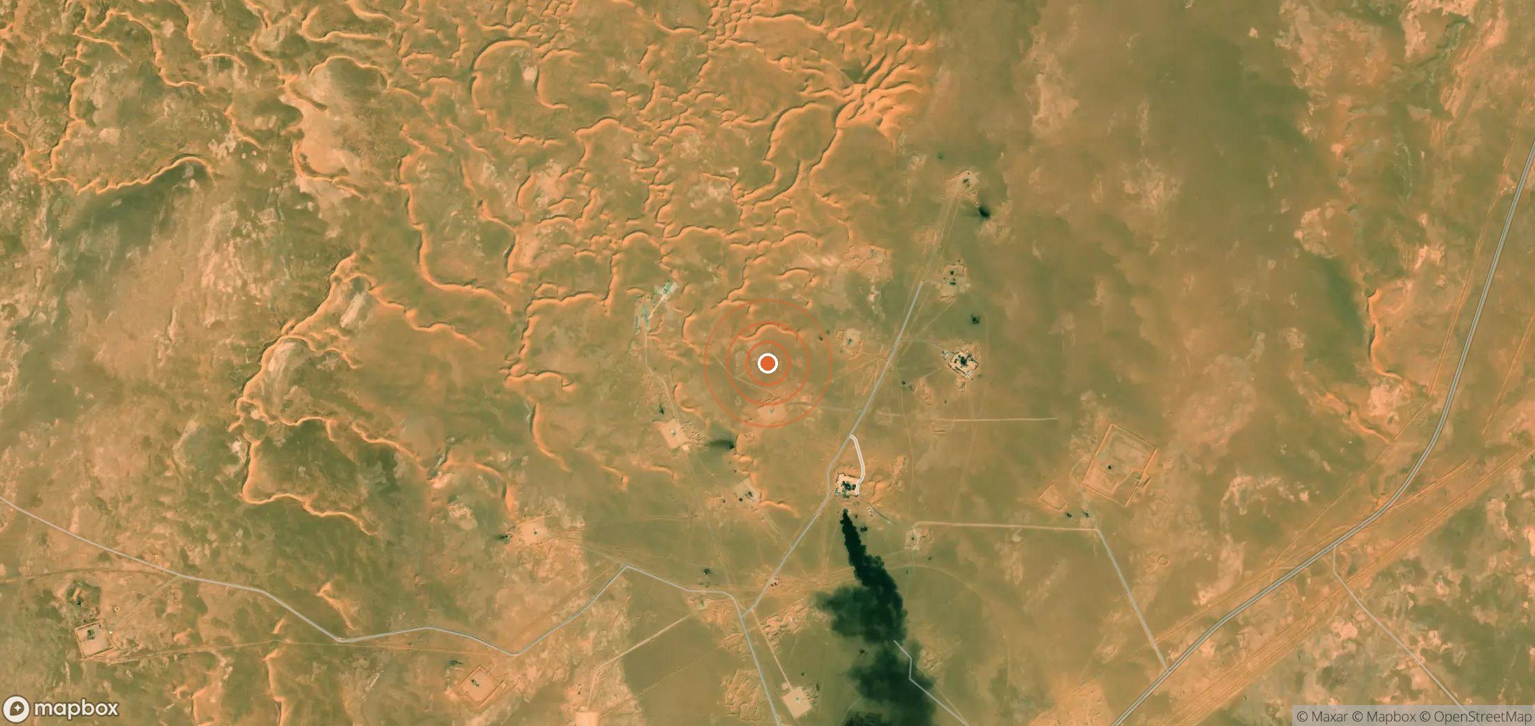 Mapa satelital de plumas de metano en DZA_S_135