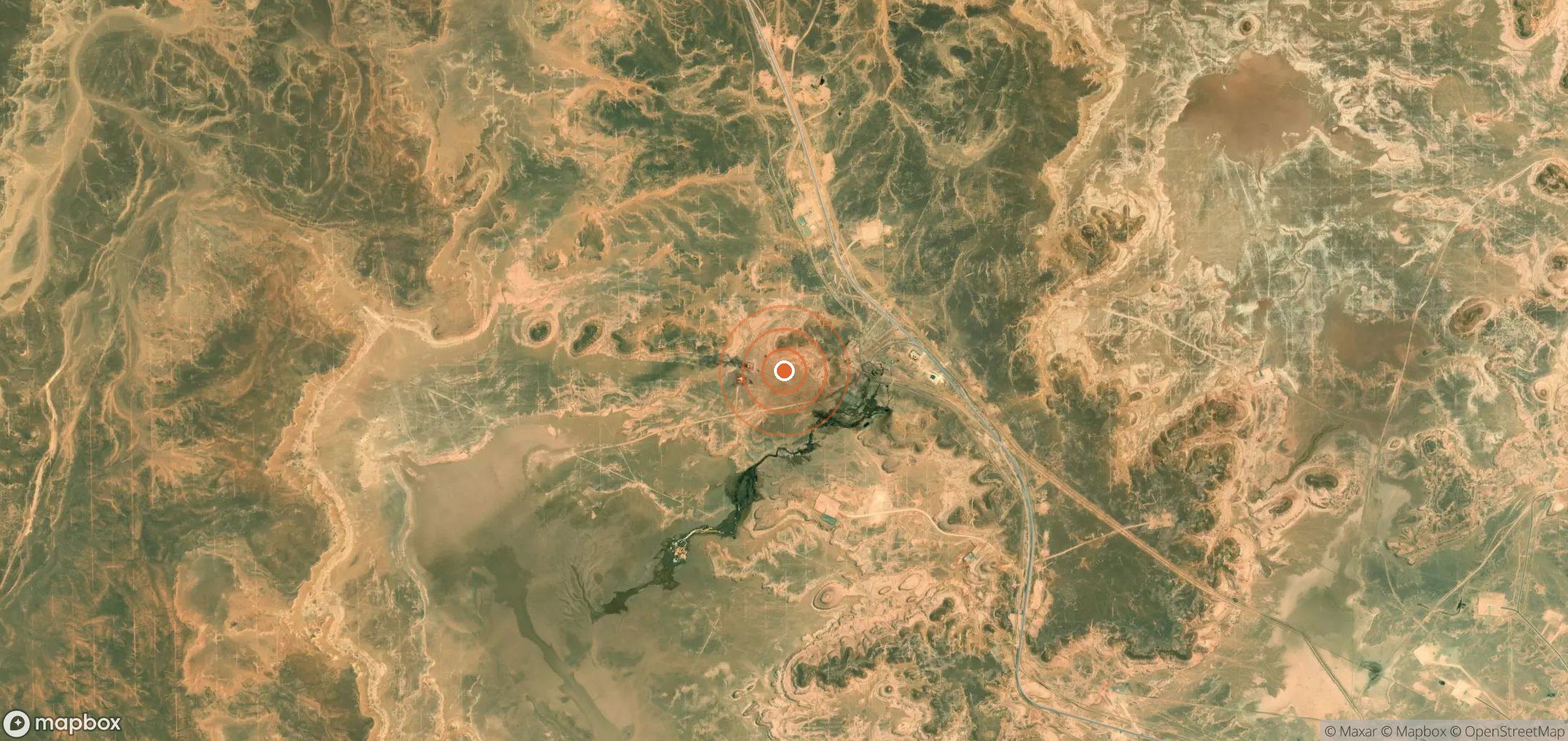 Mapa satelital de plumas de metano en DZA_S_219