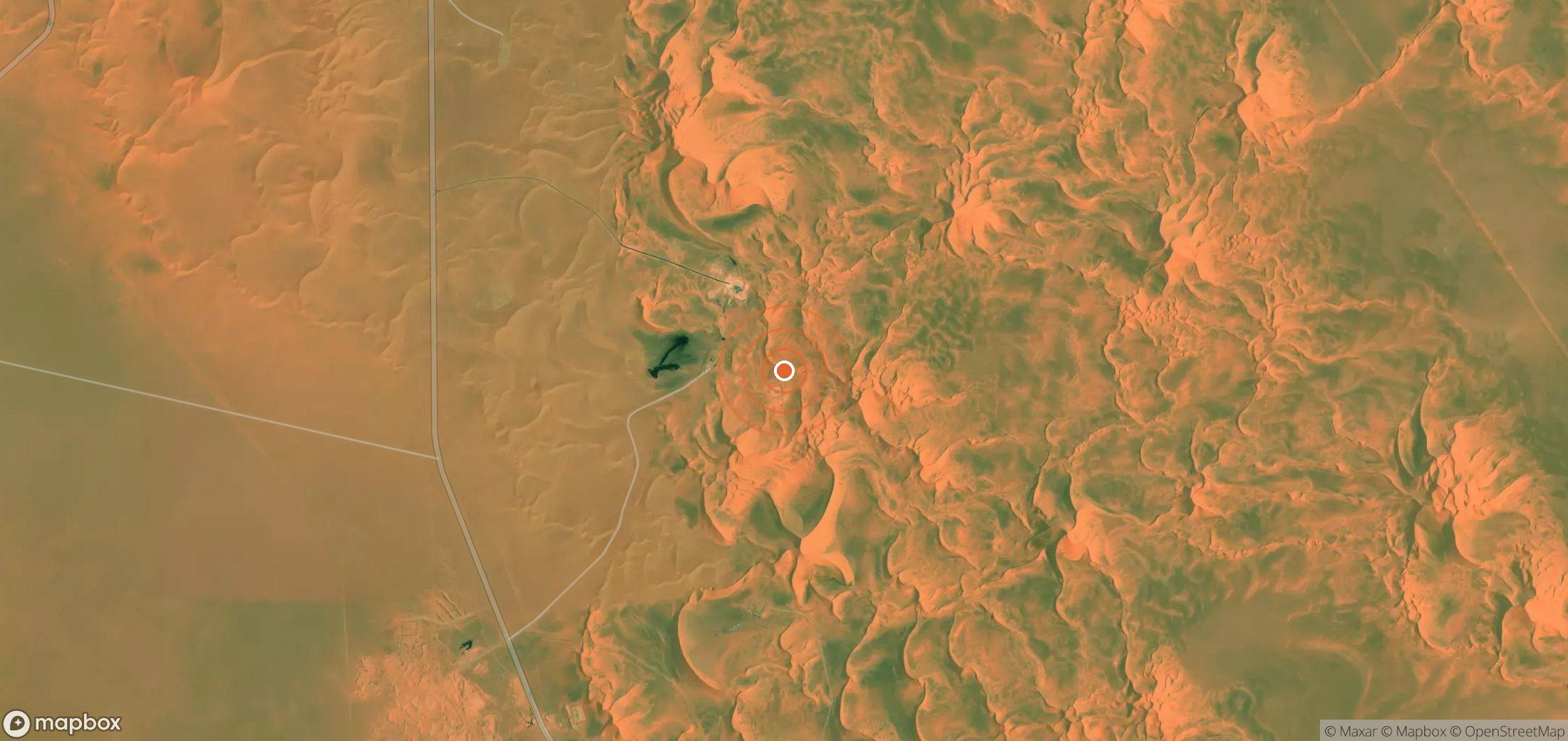 Mapa satelital de plumas de metano en DZA_S_278